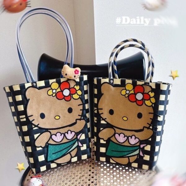 Black Kitty Tote Bag - Image 7