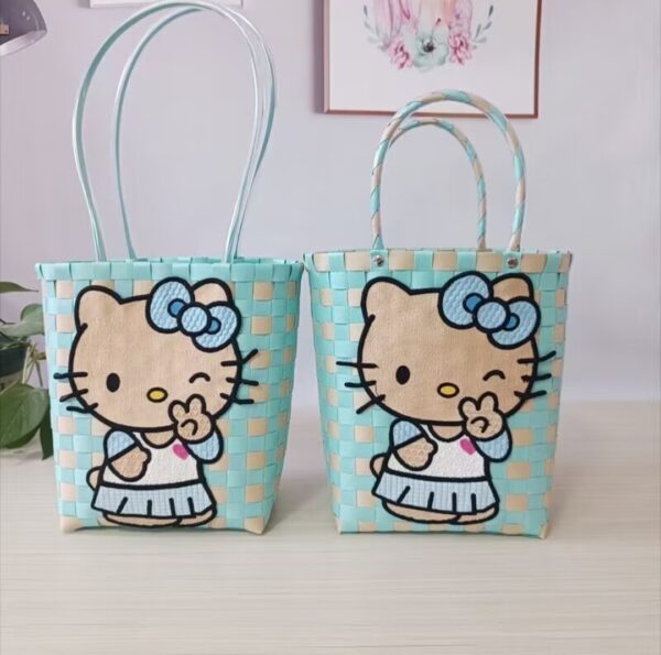 Blue Kitty Tote Bag - Image 4