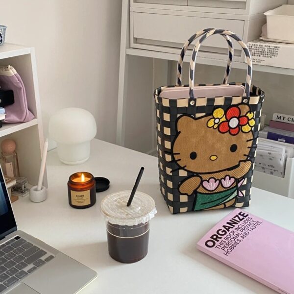 Black Kitty Tote Bag - Image 9