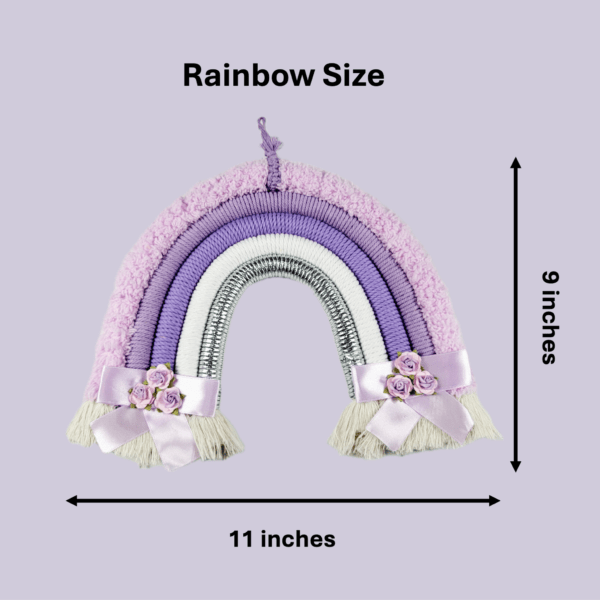 Handmade Purple Butterfly , Rainbow Wall Hanging - Image 8