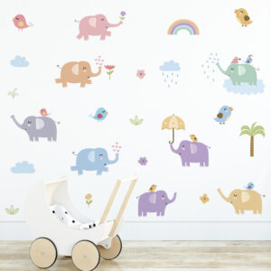 Cartoon Elephant Wall Stickers