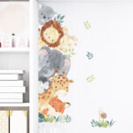 Cartoon Animal Wall Decals Door Sticker