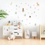 Cute Cartoon Jungle Forest Animals Wall Stickers