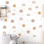 Cute Cartoon Sun Star Cloud Wall Stickers
