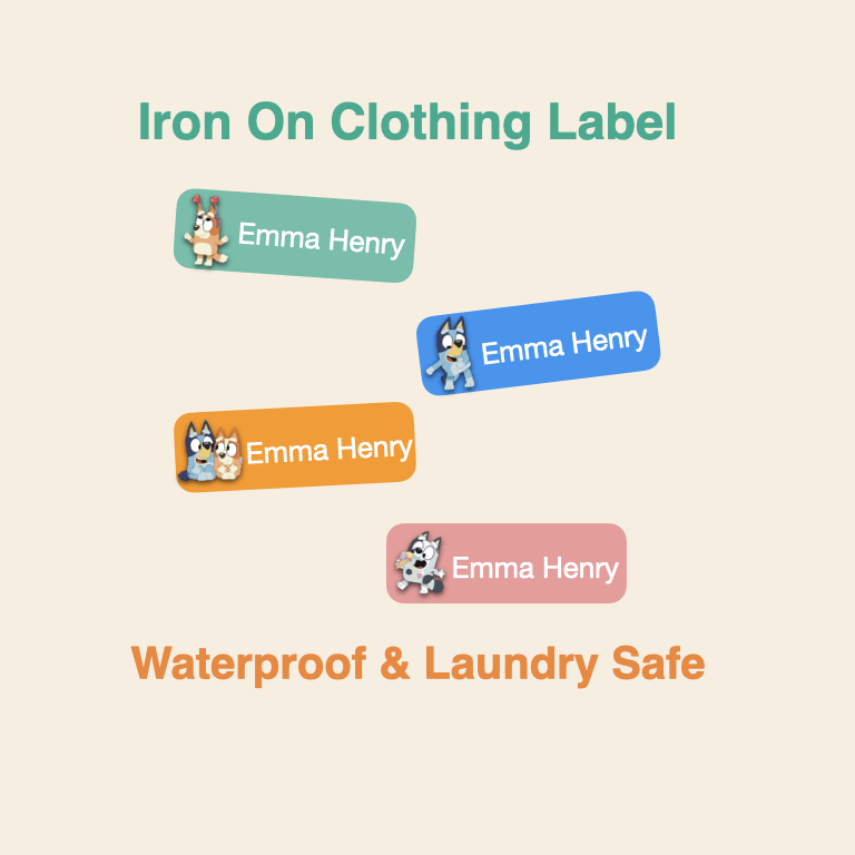 104 Pcs Bluey Iron On Clothing Name Labels - Image 6