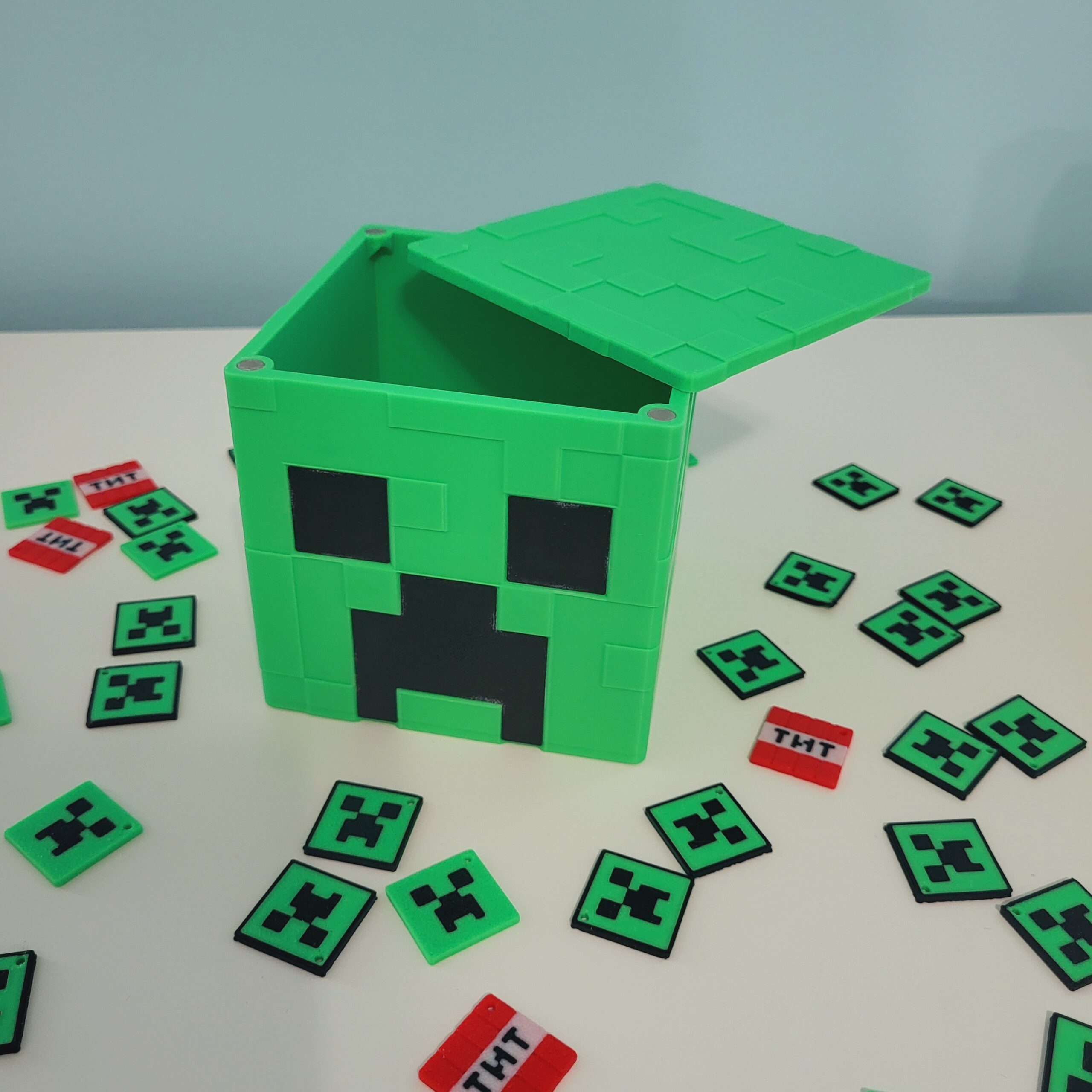 Minecraft Inspired TNT Block, 3D Printed TNT Cube, Minecraft Creeper Box, Minecraft Style Gamer Gift, Minecraft Holders, Cute Office Table Decor - Image 6