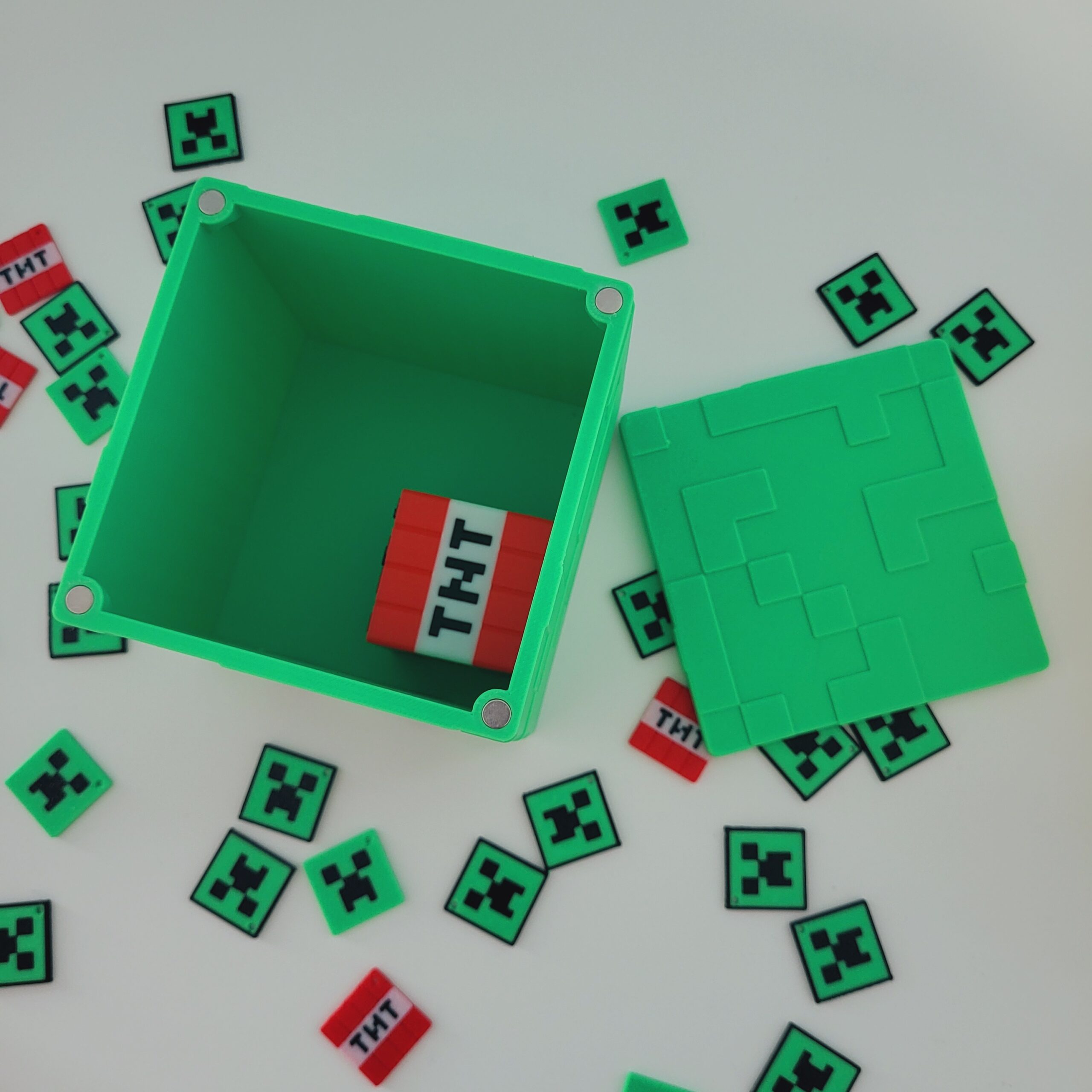Minecraft Inspired TNT Block, 3D Printed TNT Cube, Minecraft Creeper Box, Minecraft Style Gamer Gift, Minecraft Holders, Cute Office Table Decor - Image 7