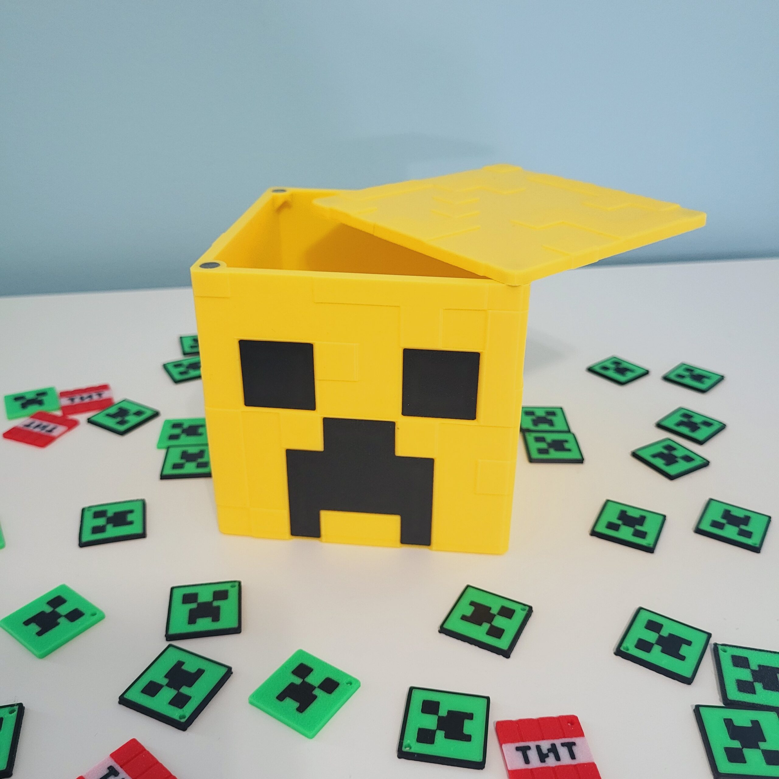 Minecraft Inspired TNT Block, 3D Printed TNT Cube, Minecraft Creeper Box, Minecraft Style Gamer Gift, Minecraft Holders, Cute Office Table Decor - Image 8