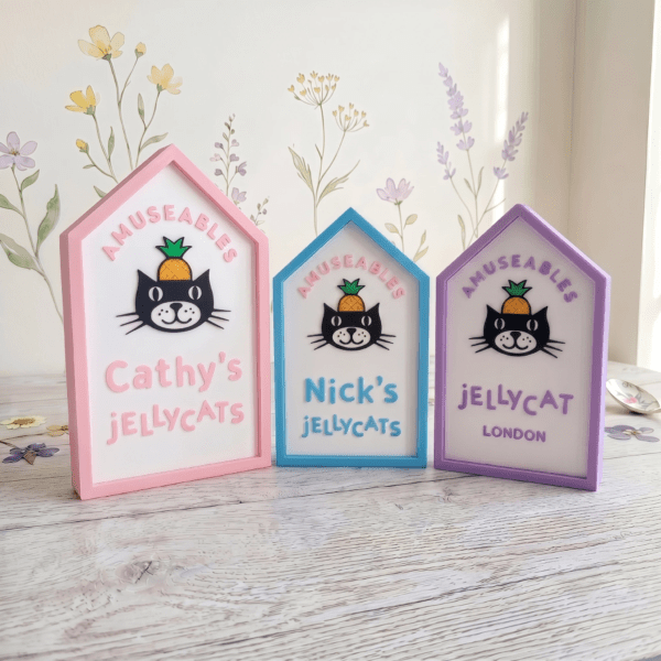 Custom Pineapple Name Sign | 3D Printed Display Tag for Shelves | Personalized Name Tag | Kid’s Room Decor