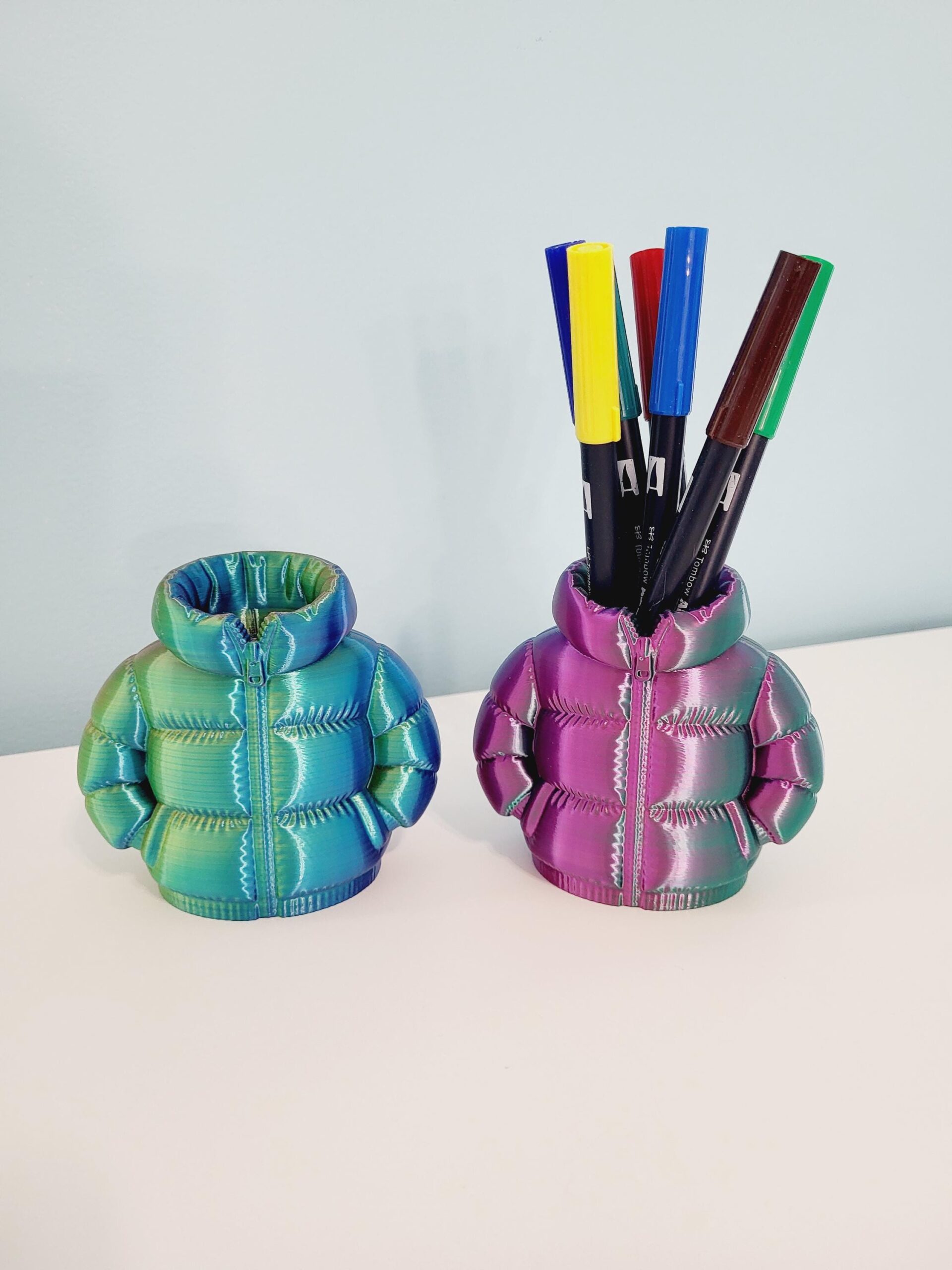 3D Printed Jacket Pencil/Brush Holder, Multi-color Desk Organizer, Unique Home & Office Decor, Game Room Decor, Gift for Students, Gamer - Image 6