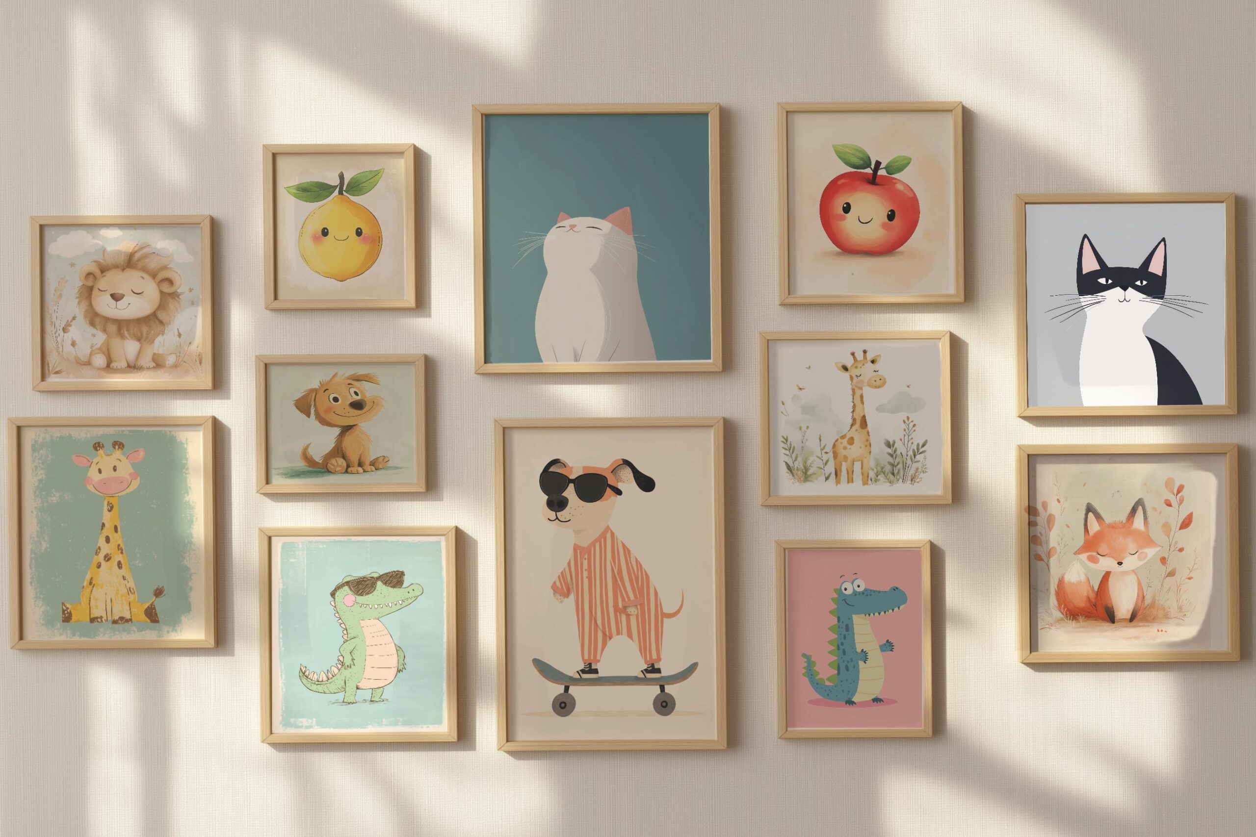 50 Animal Nursery Prints Bundle, Digital Download Wall Art for Baby Room, Kids Room, Playroom, Cute Printable Decor & Greeting Cards - Image 2