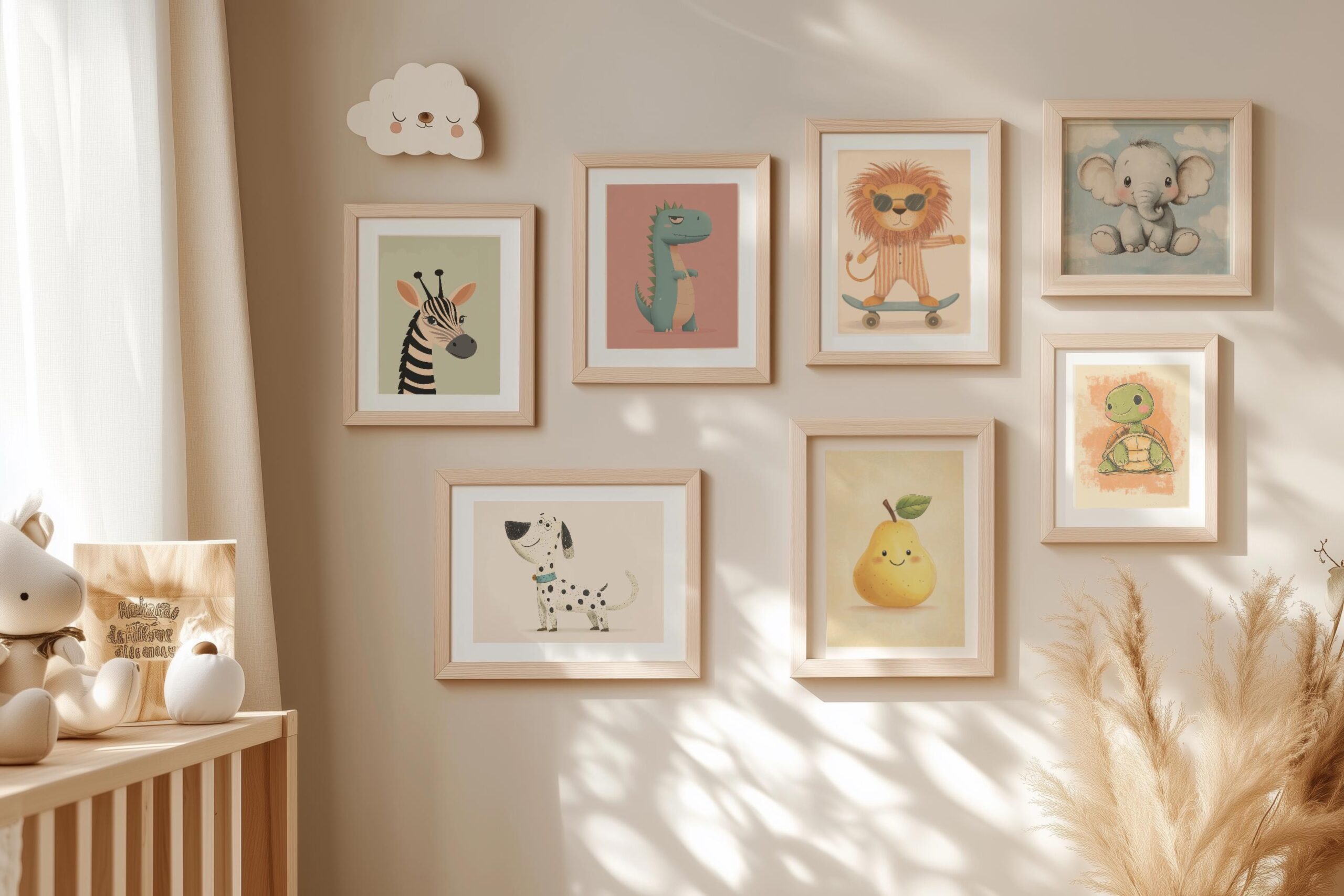50 Animal Nursery Prints Bundle, Digital Download Wall Art for Baby Room, Kids Room, Playroom, Cute Printable Decor & Greeting Cards - Image 3