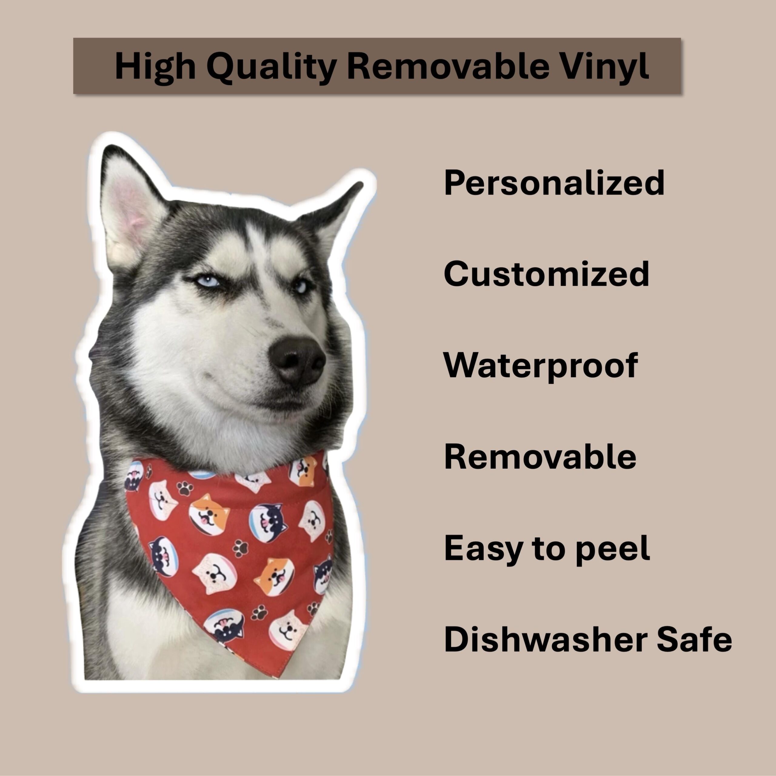 Custom Pet Sticker, Waterproof Custom Dog Sticker, Personalized Pet Sticker - Removable Vinyl, Glossy Stickers, Pet Photo Print - Image 3