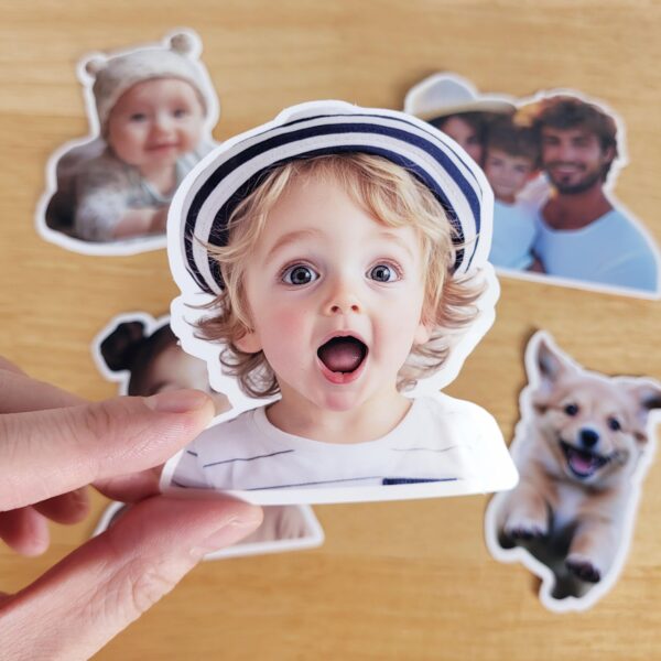 Custom Photo Sticker, Custom Family Stickers, Your Pictures as Stickers, Waterproof Vinyl Stickers, Laptop Stickers