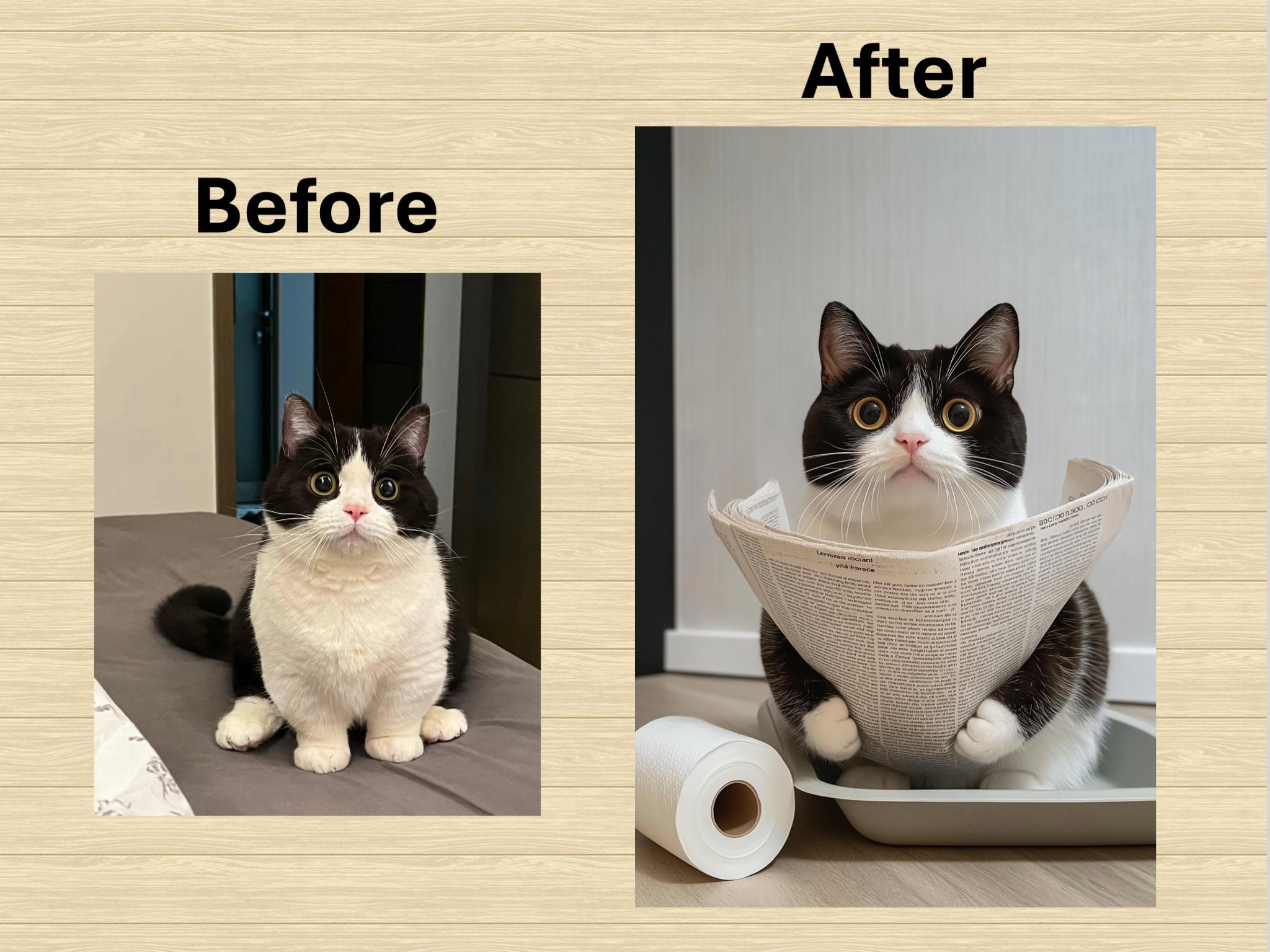 Custom Digital Pet Portrait: Funny Dog Bathroom Newspaper Art - Image 6