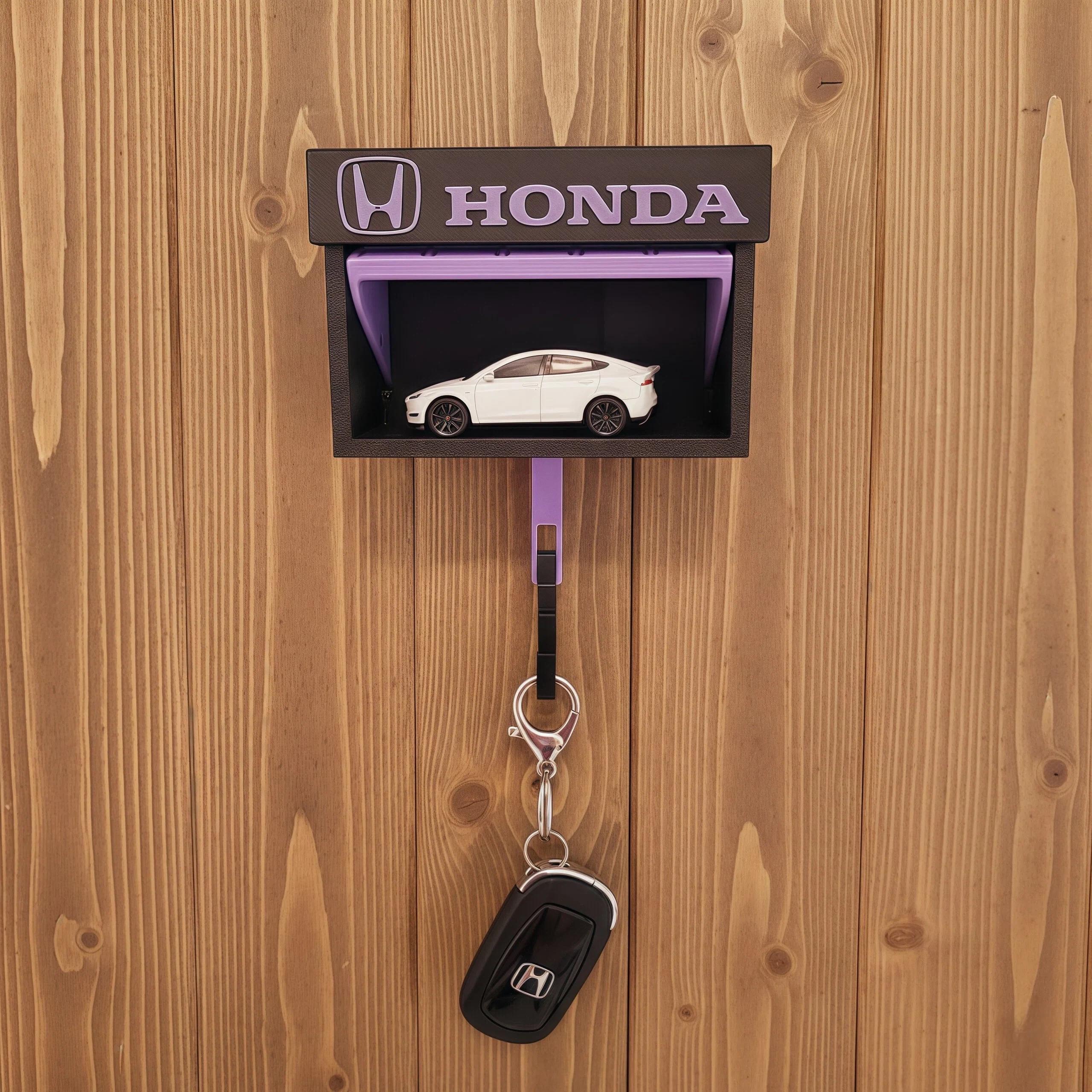 Mini Garage Key Holder with Opening Door | Wall Mounted Car Key Organizer | Hidden Toy Car Display with Custom Car Logo | Gift for Car Lover - Image 3