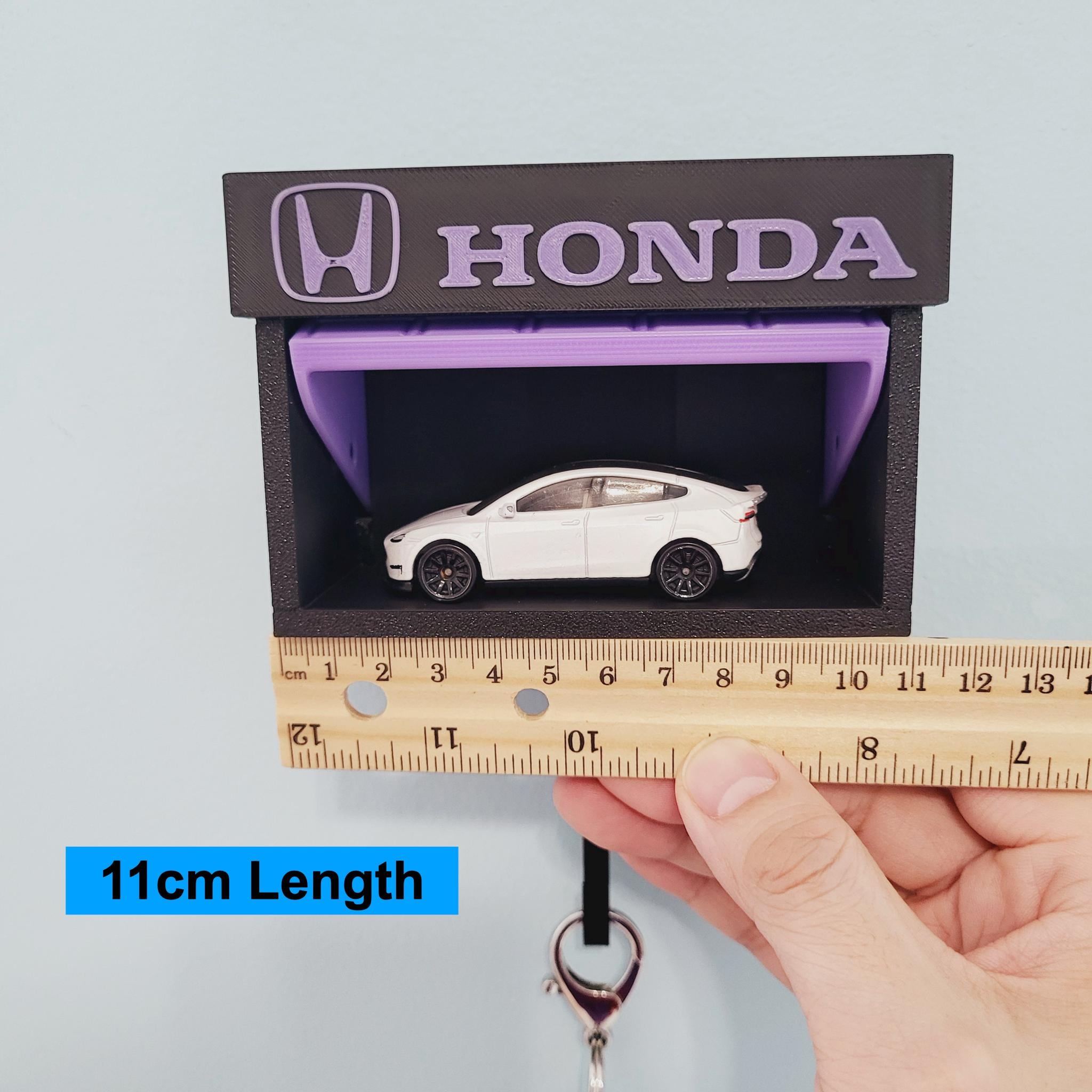 Mini Garage Key Holder with Opening Door | Wall Mounted Car Key Organizer | Hidden Toy Car Display with Custom Car Logo | Gift for Car Lover - Image 11