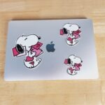 Valentine Snoopy Sticker, Peanuts Sticker, Pink Heart Mail Sticker, Snoopy Decal Sticker for Phones, Laptops, Tablets, iPad, Water Bottle Sticker