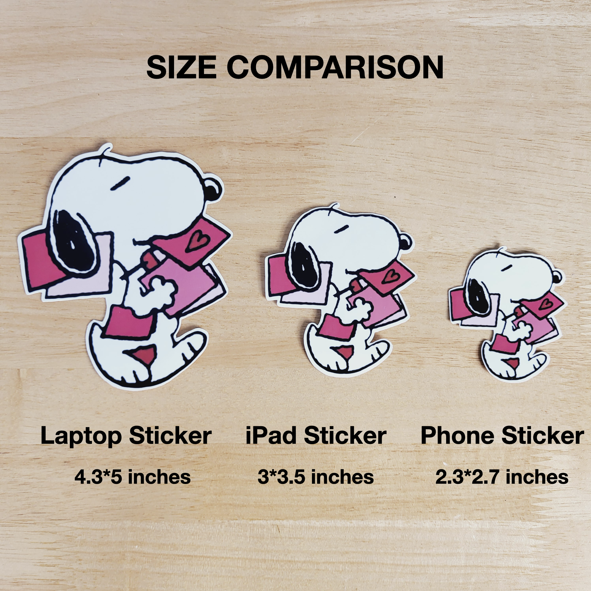 Valentine Snoopy Sticker, Peanuts Sticker, Pink Heart Mail Sticker, Snoopy Decal Sticker for Phones, Laptops, Tablets, iPad, Water Bottle Sticker - Image 10