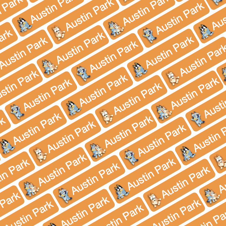104 Pcs Bluey Iron On Clothing Name Labels - Image 3