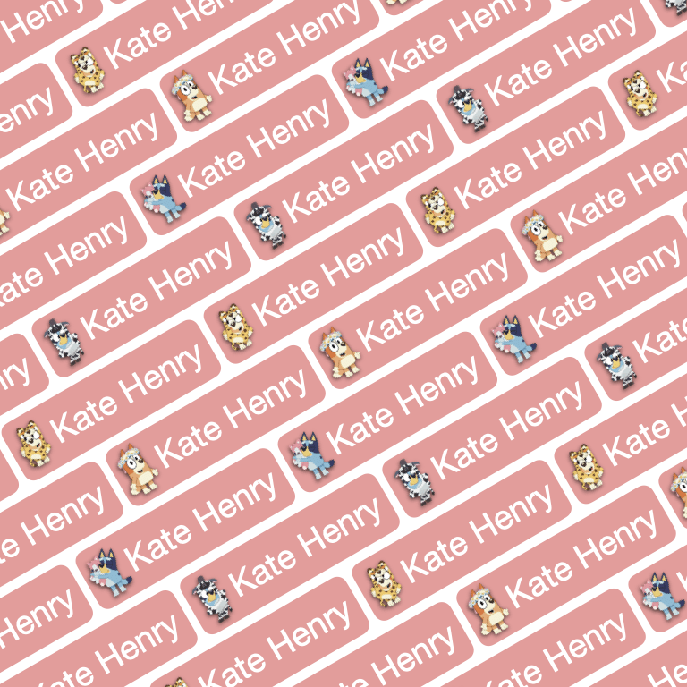 104 Pcs Bluey Iron On Clothing Name Labels - Image 2