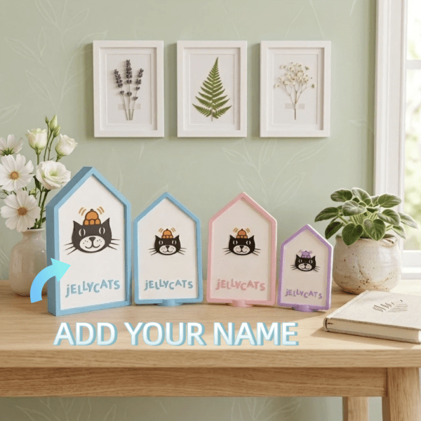 Personalised Jellycat Inspired Display Sign | 3D Printed Display Tag for Shelves | Custom Name Tag | Kid’s Room Decor