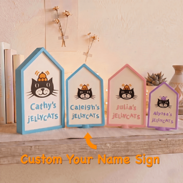Custom Jellycat Name Sign | 3D Printed Display Tag for Shelves | Personalized Name Tag | Kid’s Room Decor