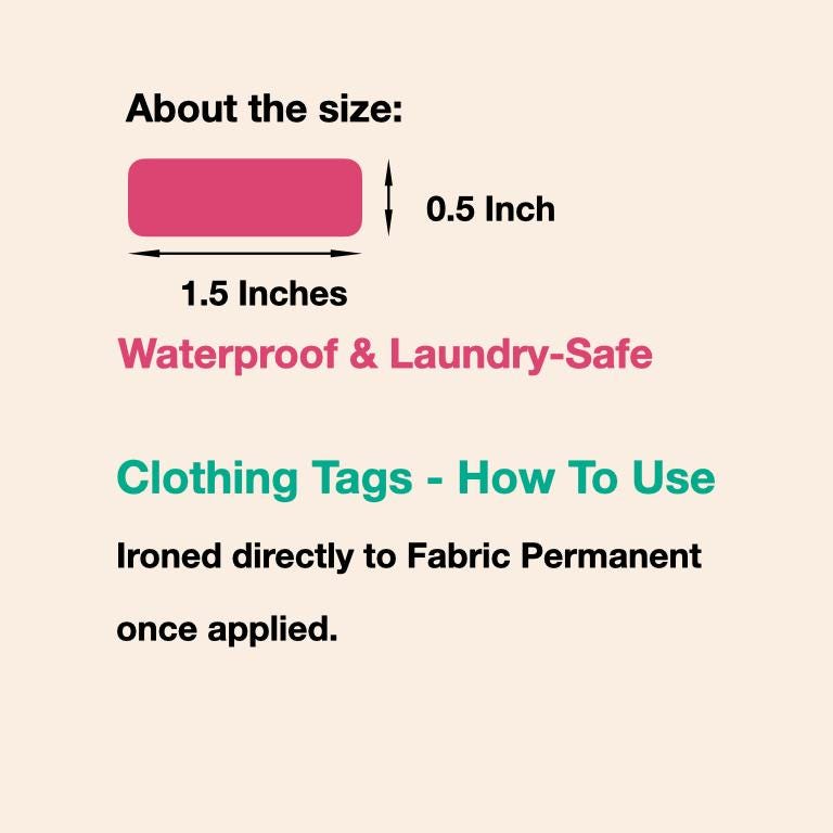 104 Pcs Iron On Name Labels for Kids Clothing, Kitty Waterproof Clothing Name Labels, Customized Cloth Name Labels - Image 4