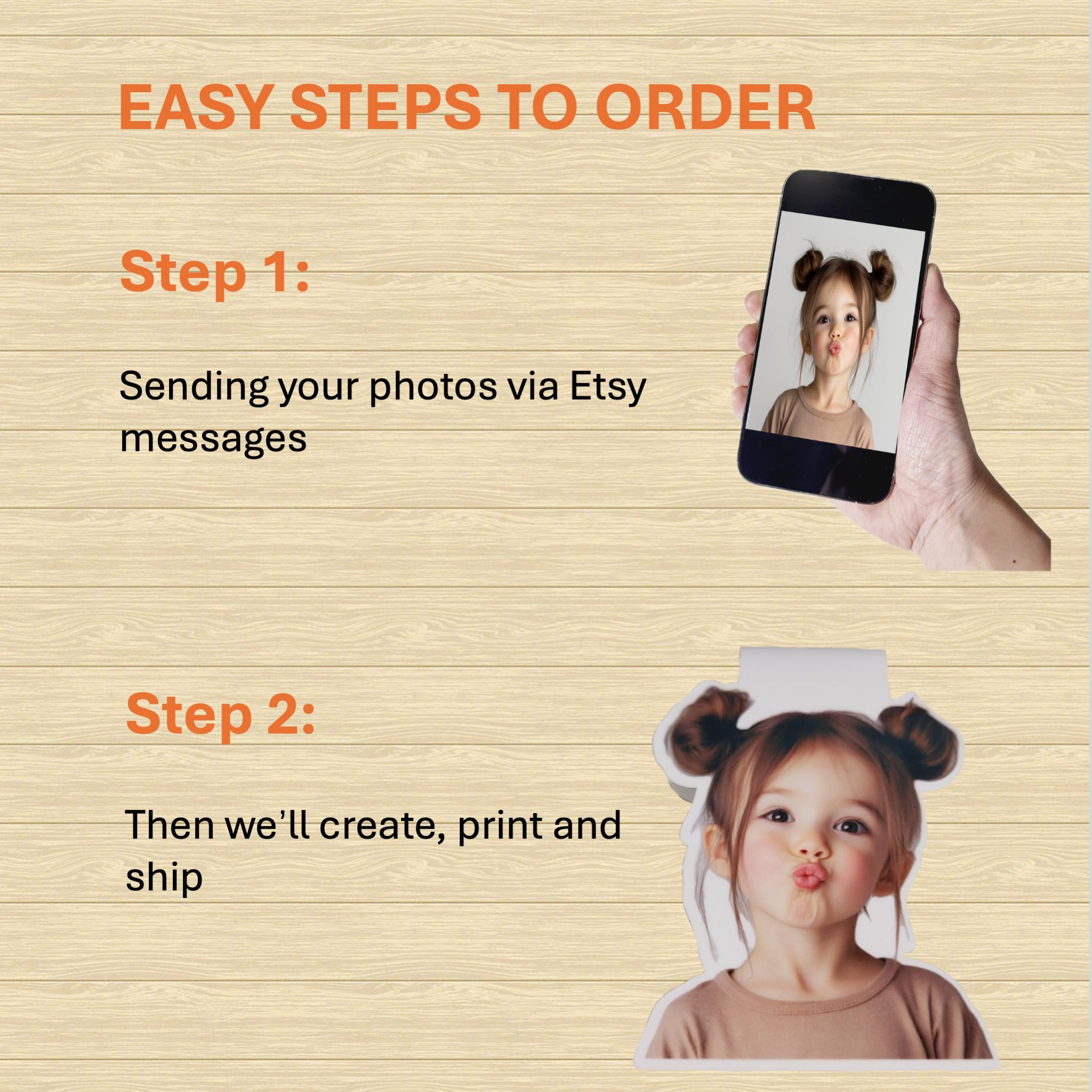 Personalized Photo Bookmark, Custom Face Bookmark, Magnetic Bookmark, Custom Bookmark, Gift for Grandparents, Book Gift, Gift for Mom - Image 10