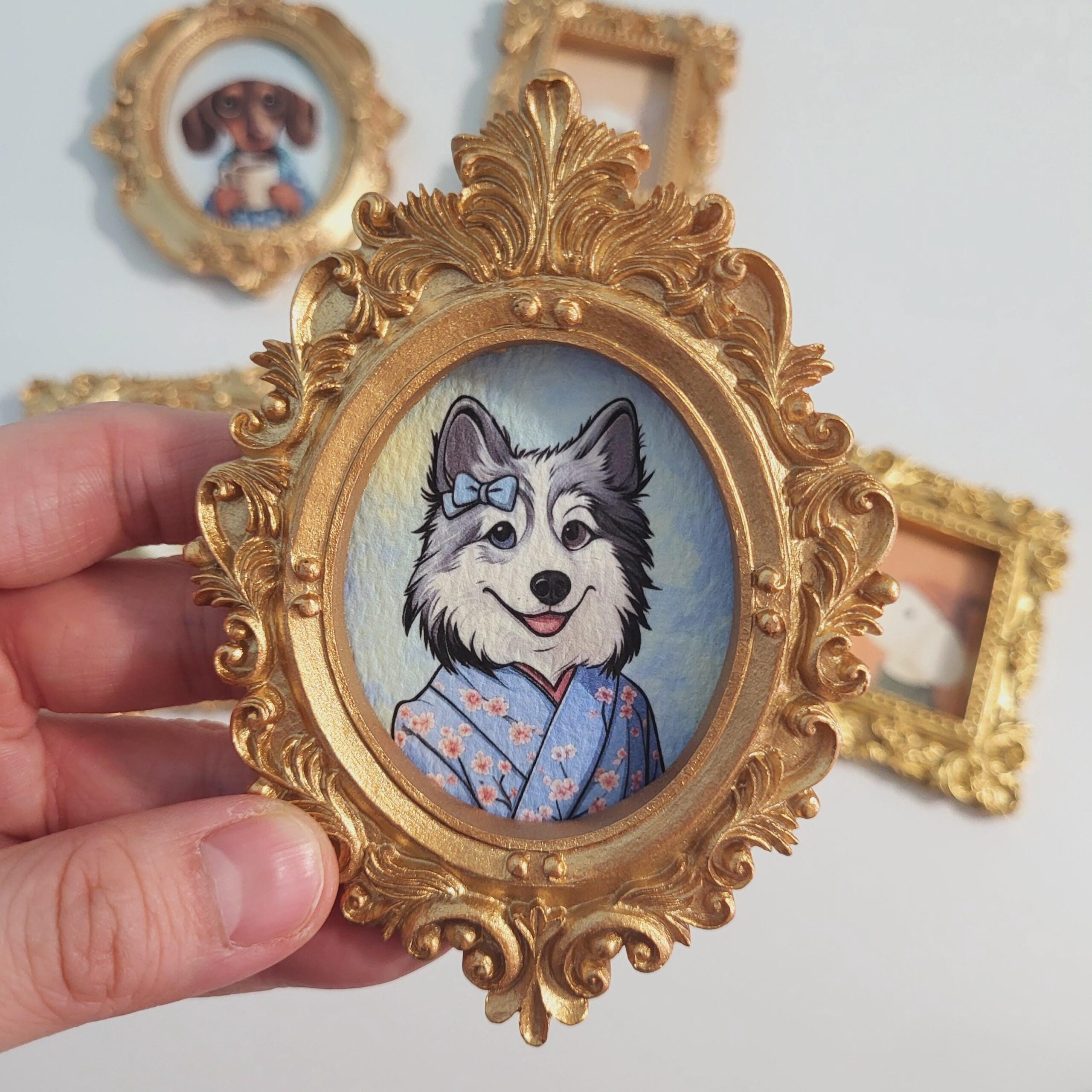 Custom Pet Fridge Magnet or Stand, Custom Pet Portraits, Gift for Pet Lover, Dog Paintings, Cat Paintings,Pet Memorial, Pet Birthday Gift - Image 7