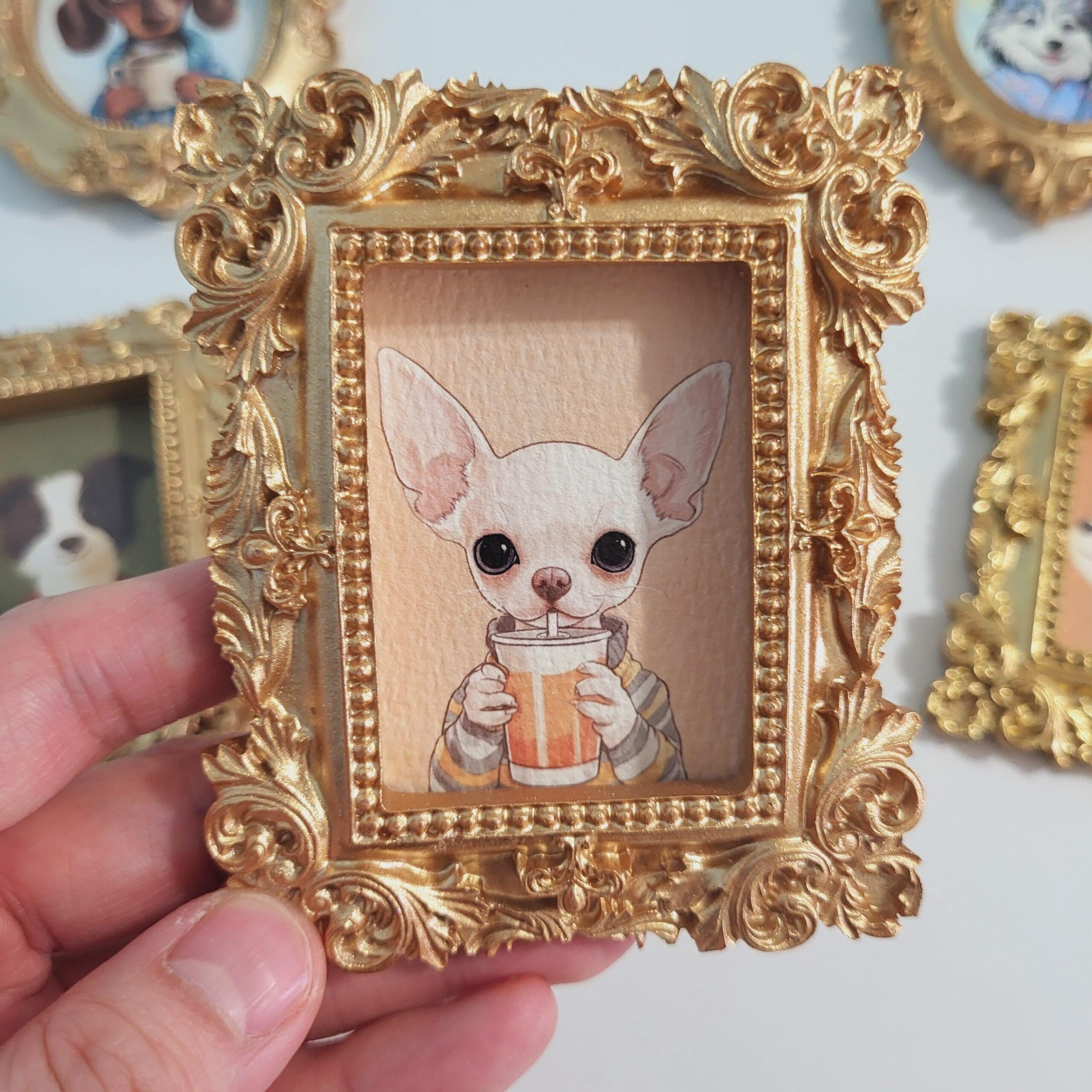 Custom Pet Fridge Magnet or Stand, Custom Pet Portraits, Gift for Pet Lover, Dog Paintings, Cat Paintings,Pet Memorial, Pet Birthday Gift - Image 5
