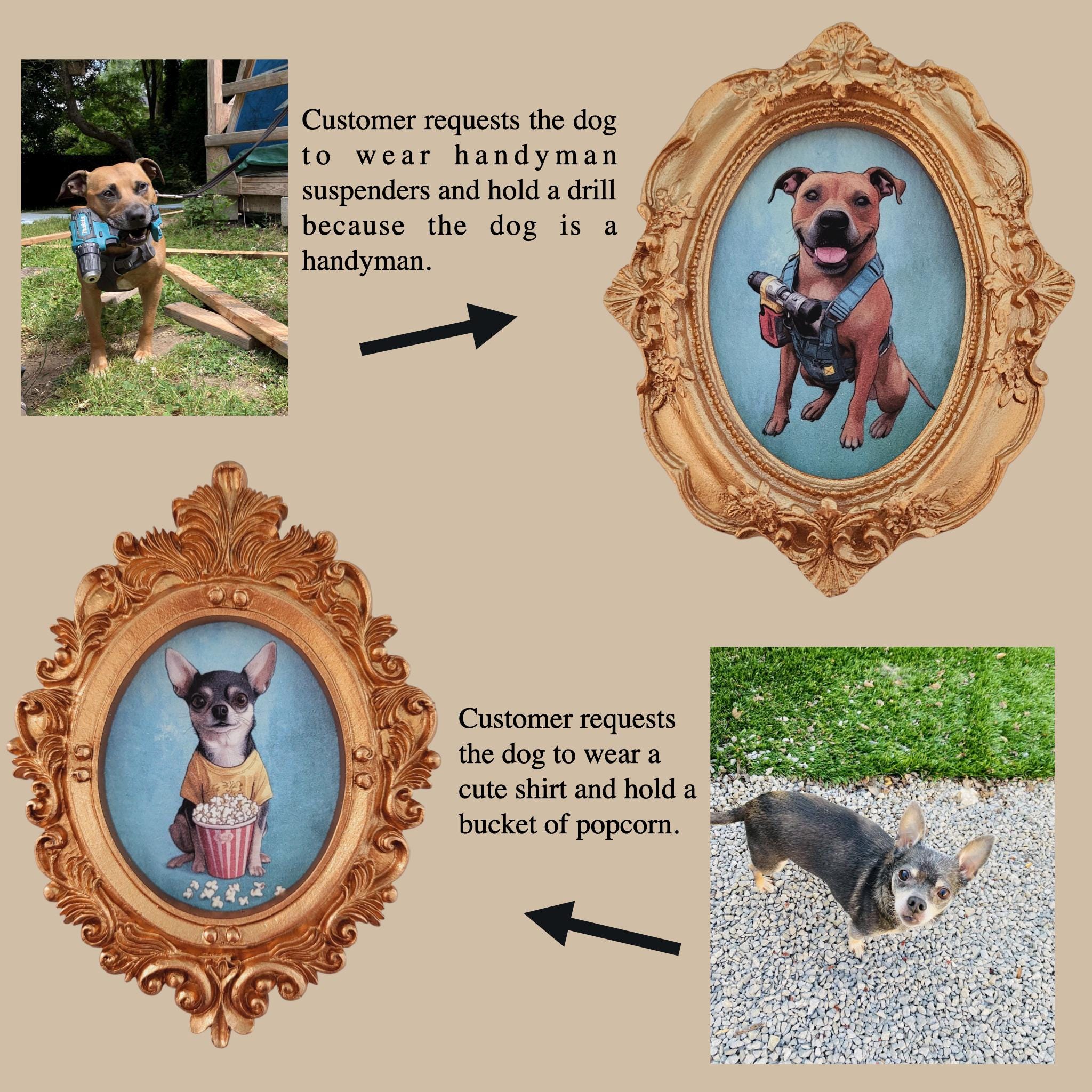 Custom Pet Fridge Magnet or Stand, Custom Pet Portraits, Gift for Pet Lover, Dog Paintings, Cat Paintings,Pet Memorial, Pet Birthday Gift - Image 9