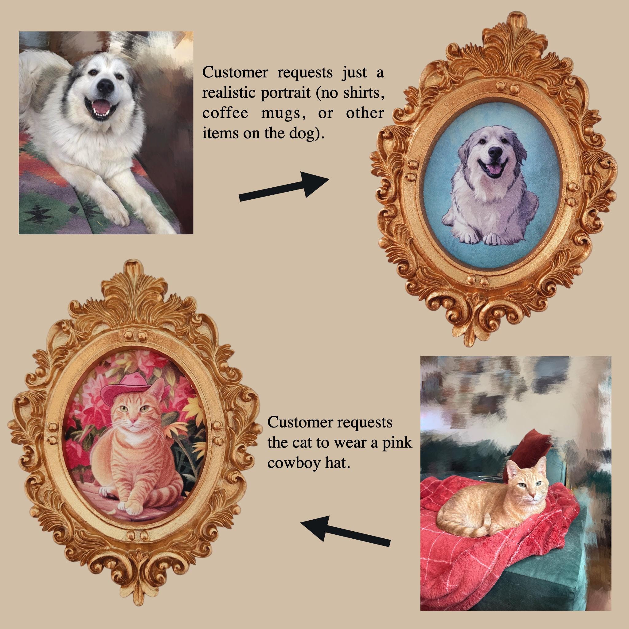 Custom Pet Fridge Magnet or Stand, Custom Pet Portraits, Gift for Pet Lover, Dog Paintings, Cat Paintings,Pet Memorial, Pet Birthday Gift - Image 10