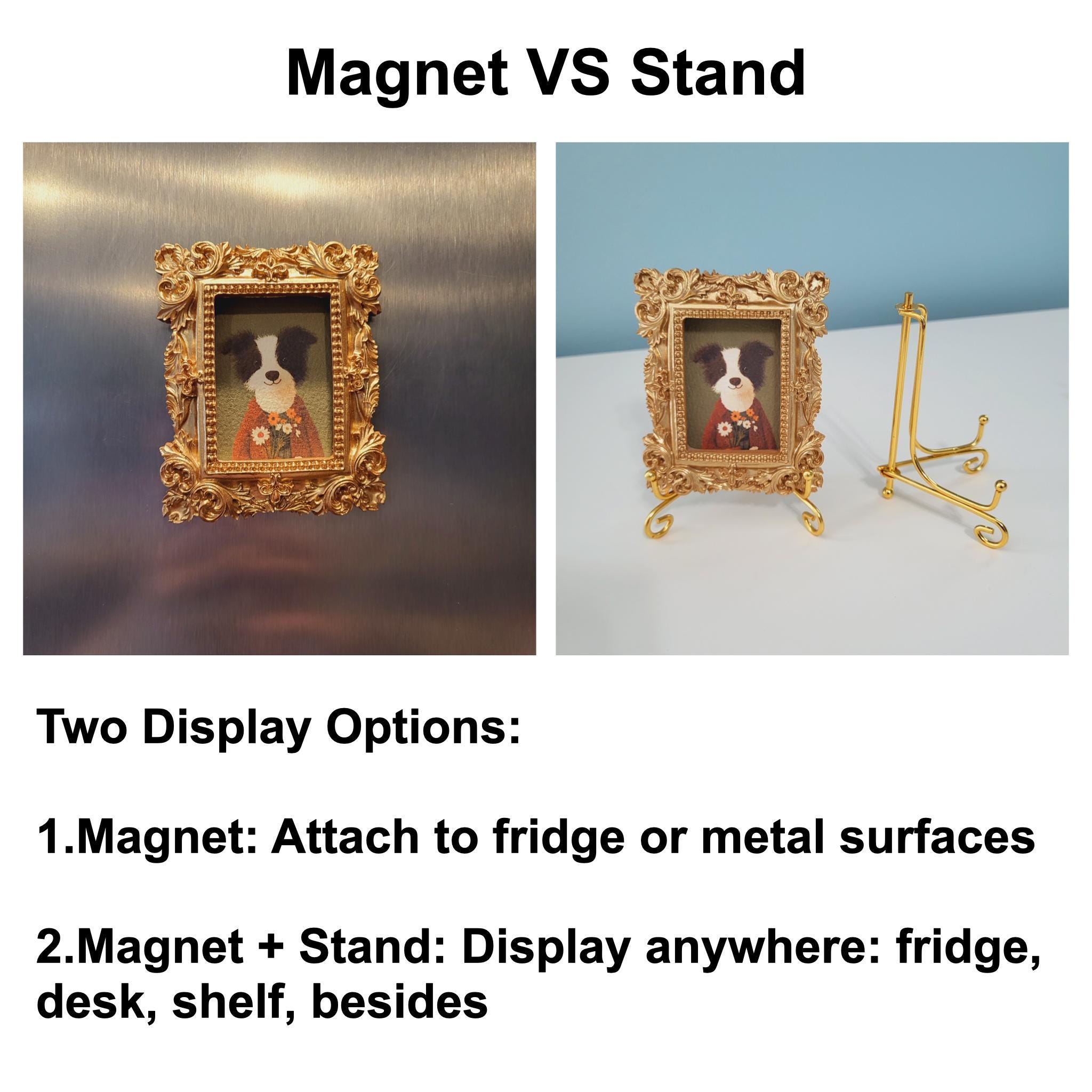 Custom Pet Fridge Magnet or Stand, Custom Pet Portraits, Gift for Pet Lover, Dog Paintings, Cat Paintings,Pet Memorial, Pet Birthday Gift - Image 13