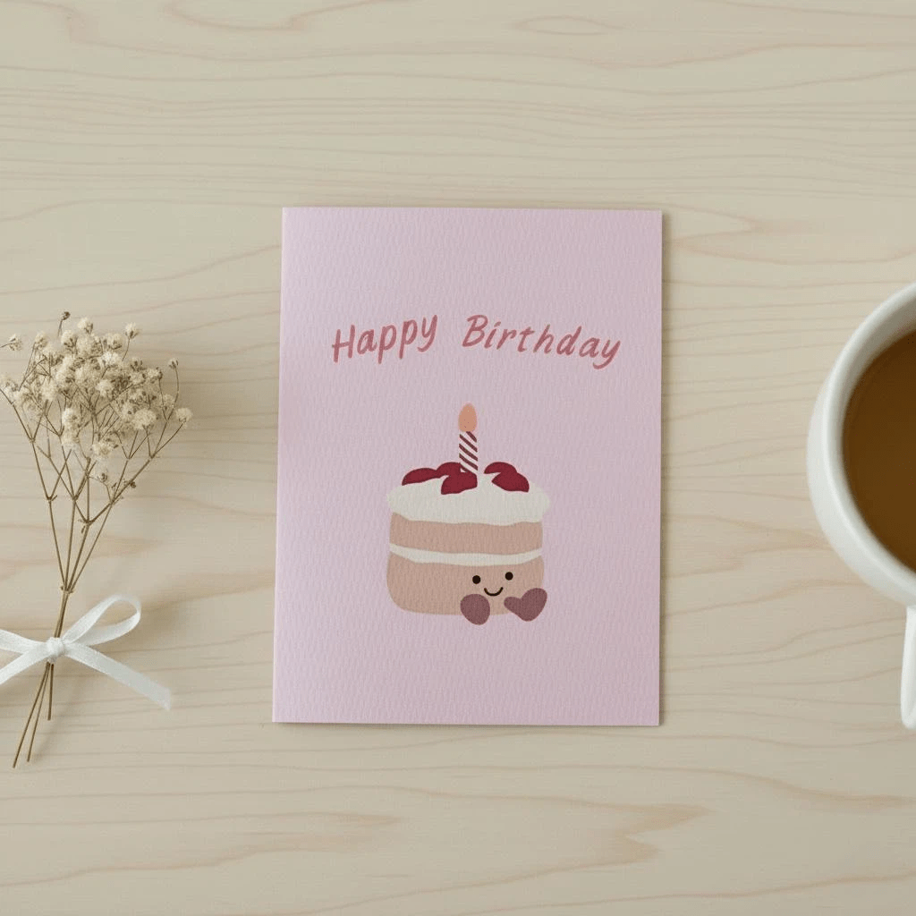 Cute Jellycat Style Birthday Cake Card, Custom Jellycat Style Birthday Card, Personalized Birthday Card, Rainbow Cake Card, Cute Cake Birthday Card - Image 5