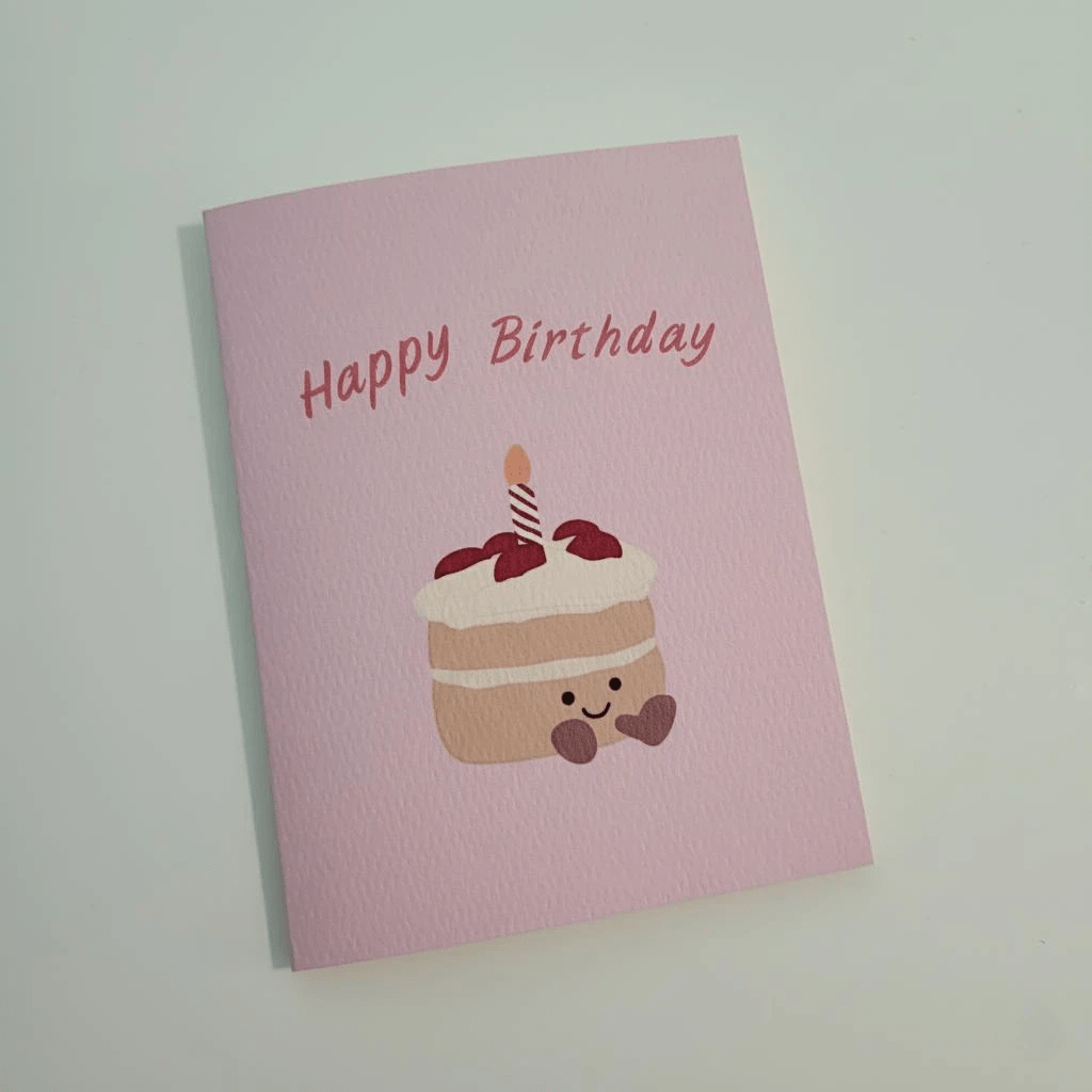 Cute Jellycat Style Birthday Cake Card, Custom Jellycat Style Birthday Card, Personalized Birthday Card, Rainbow Cake Card, Cute Cake Birthday Card - Image 8
