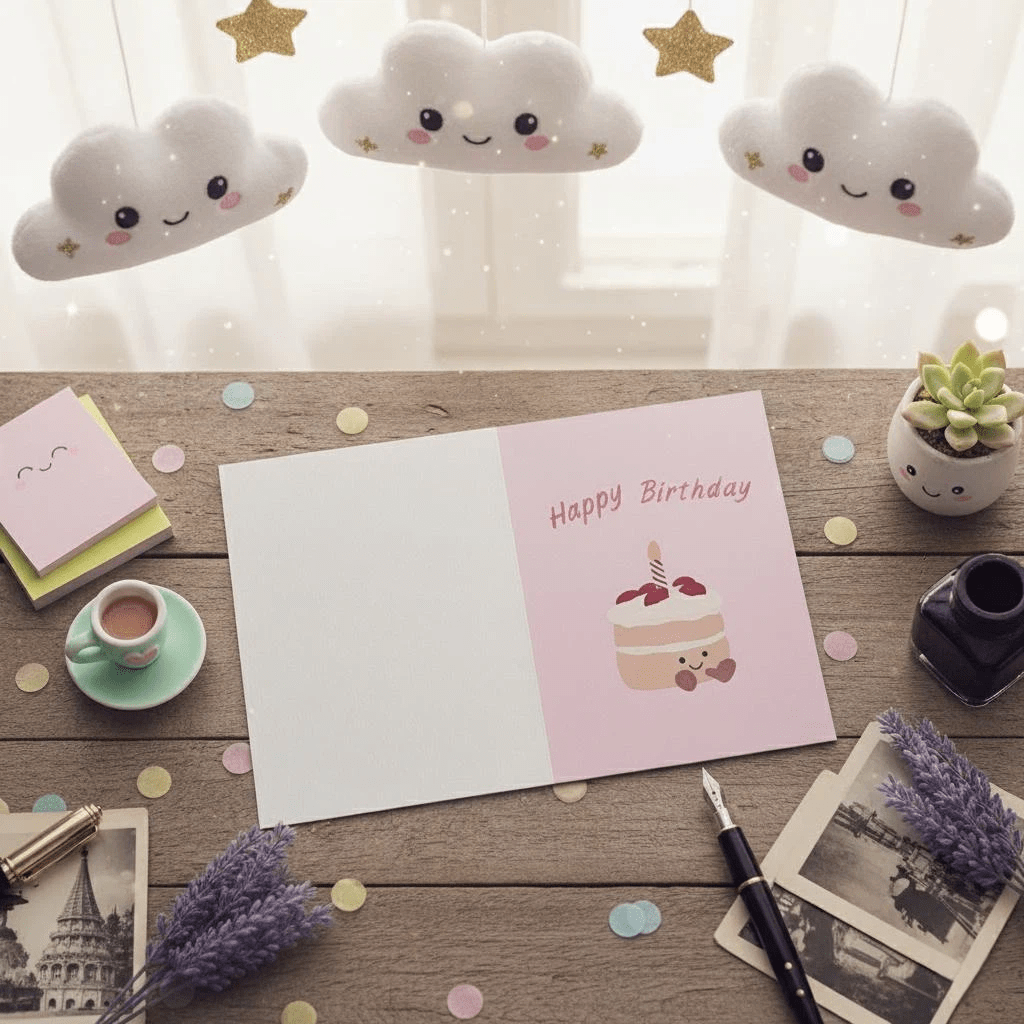 Cute Jellycat Style Birthday Cake Card, Custom Jellycat Style Birthday Card, Personalized Birthday Card, Rainbow Cake Card, Cute Cake Birthday Card - Image 4