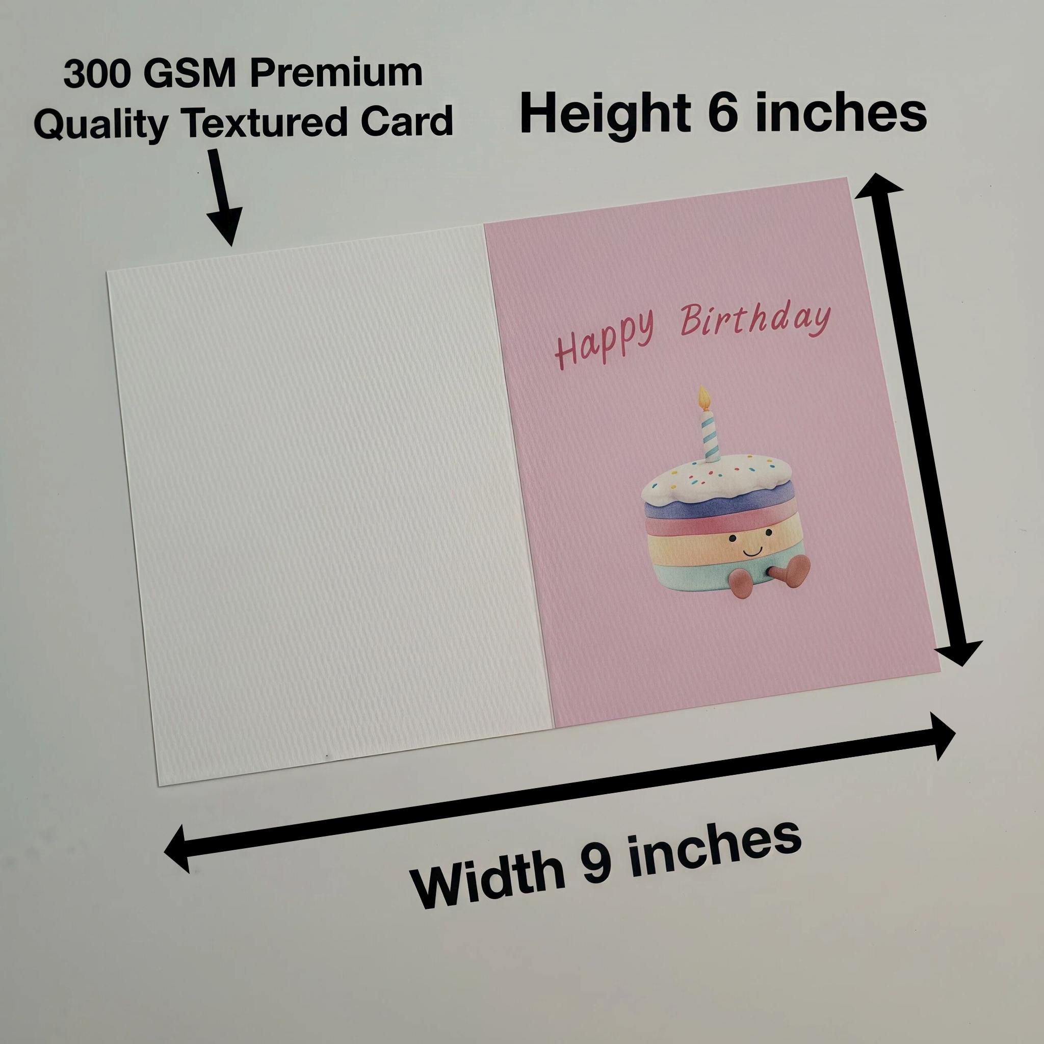 Cute Jellycat Style Birthday Cake Card, Custom Jellycat Style Birthday Card, Personalized Birthday Card, Rainbow Cake Card, Cute Cake Birthday Card - Image 15