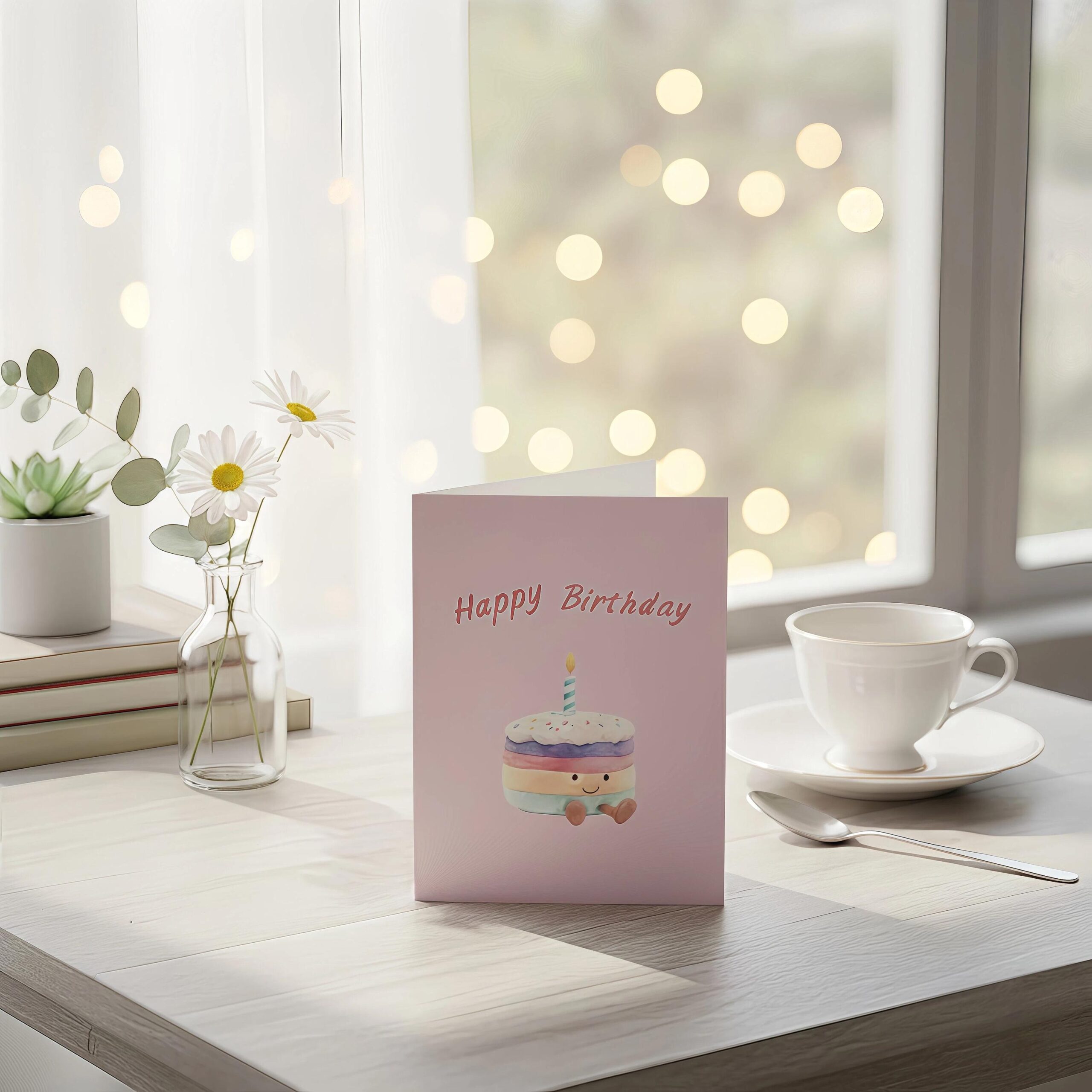Cute Jellycat Style Birthday Cake Card, Custom Jellycat Style Birthday Card, Personalized Birthday Card, Rainbow Cake Card, Cute Cake Birthday Card - Image 12