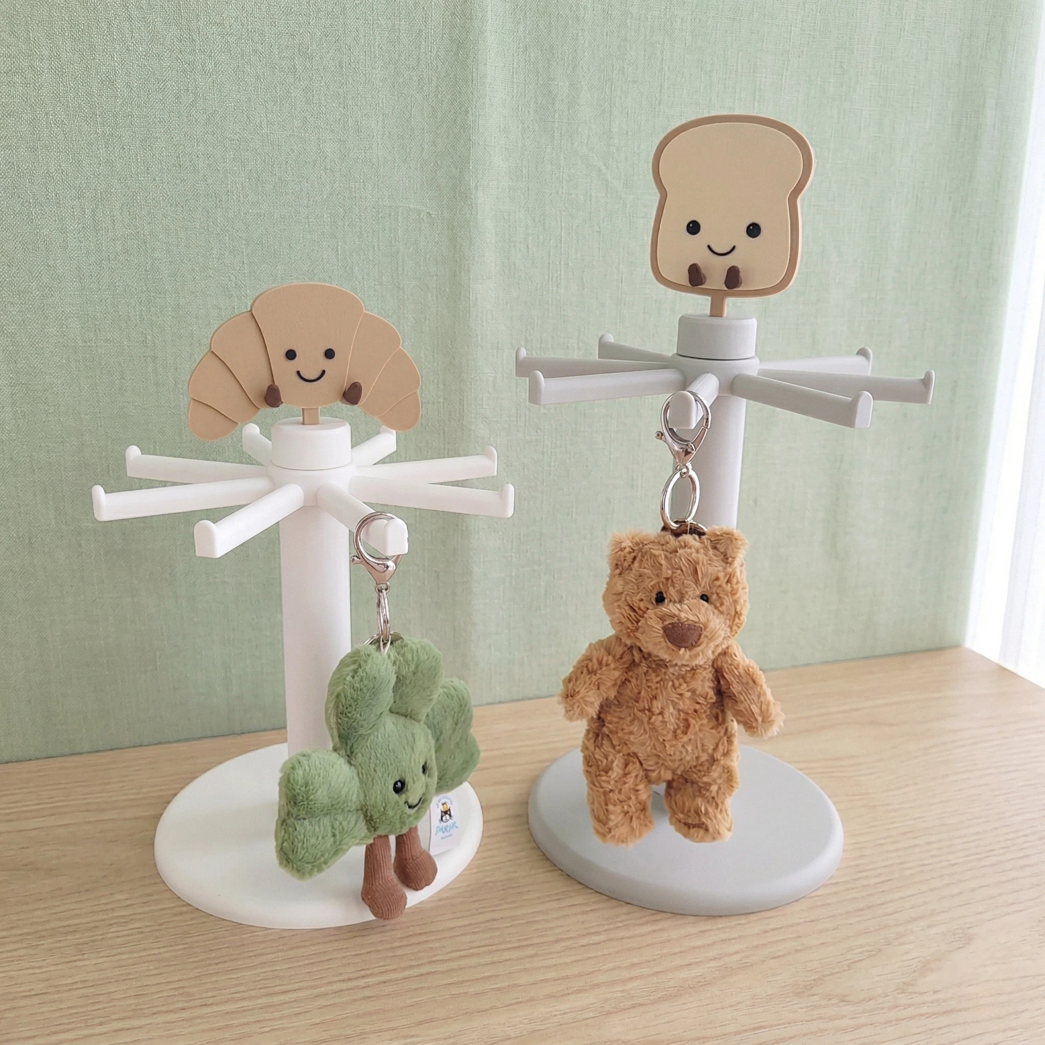 Jellycat Style Spinner Display Stand for Keychains| Desk Decor Organizer|Toy & Bag Charm Display|Gift for Jellycat Fans| Jellycat Collectors - Image 3