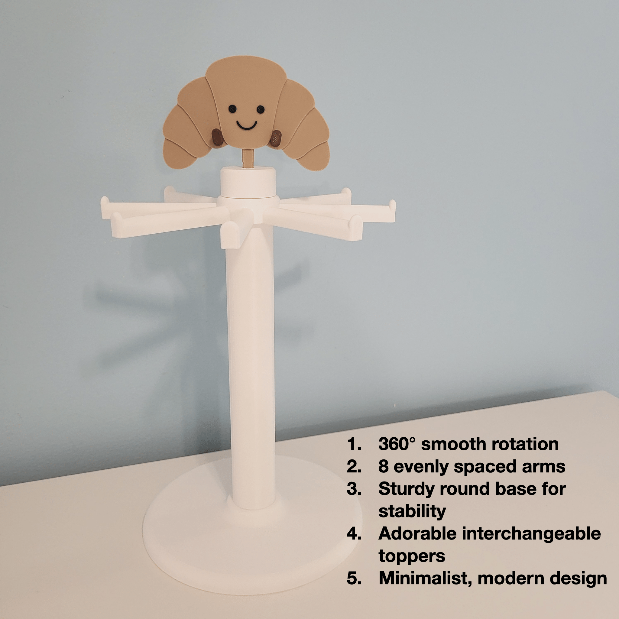 Jellycat Style Spinner Display Stand for Keychains| Desk Decor Organizer|Toy & Bag Charm Display|Gift for Jellycat Fans| Jellycat Collectors - Image 8