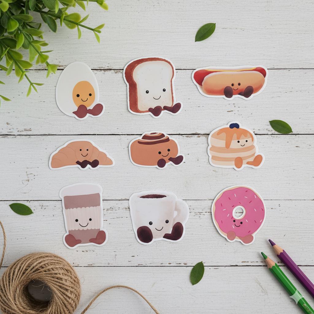 Jellycat Fruit & Veg Sticker, Dessert & Drinks Sheet for Phones, Laptops, Tablets, IPad, MacBook, Computer Decal, Water Bottle Sticker, Jellycats Fans Gifts - Image 3