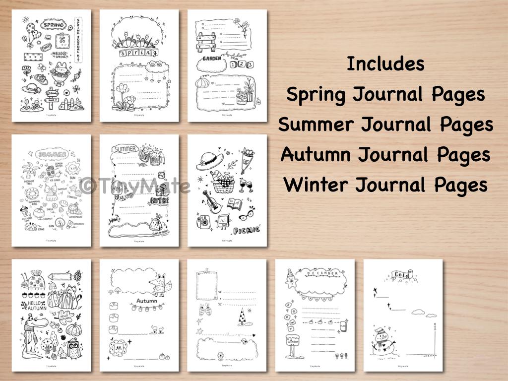 Undated Journal Bundles | Done-for-You Printable Digital Pages | A5/A4 Size/Us Letter | No Design Needed Daily Weekly Monthly Yearly - Image 8