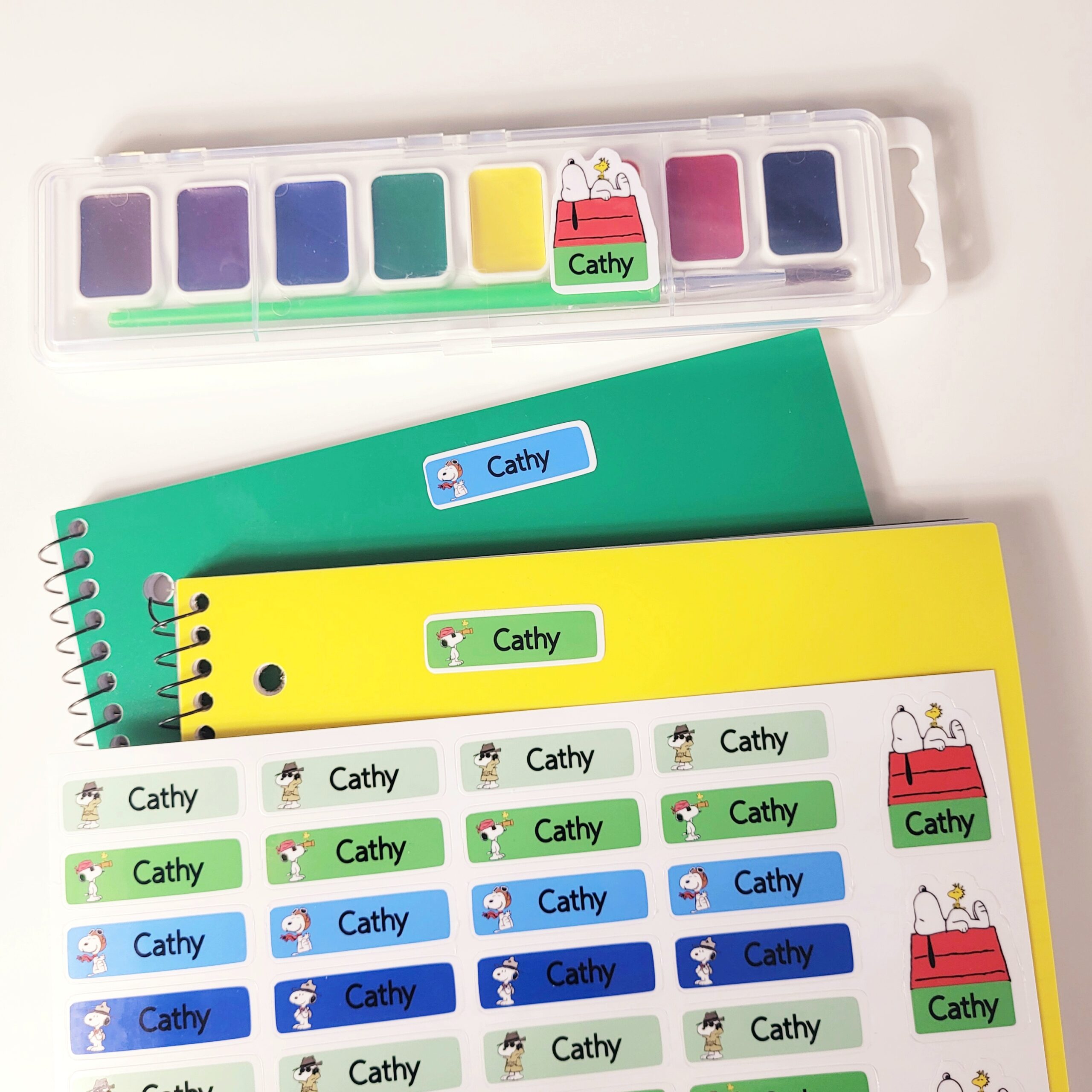 88 Pcs Snoopy Custom Name Sticker, Daycare Label, School Supply Sticker, Personalized Gift Label, Kids Bottle Label - Image 2