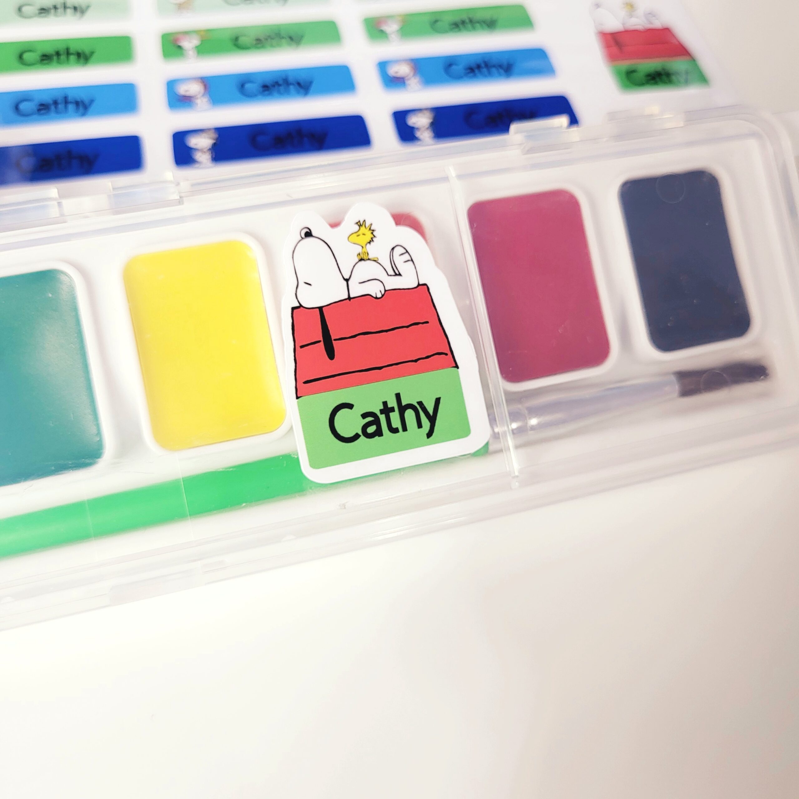 88 Pcs Snoopy Custom Name Sticker, Daycare Label, School Supply Sticker, Personalized Gift Label, Kids Bottle Label - Image 5