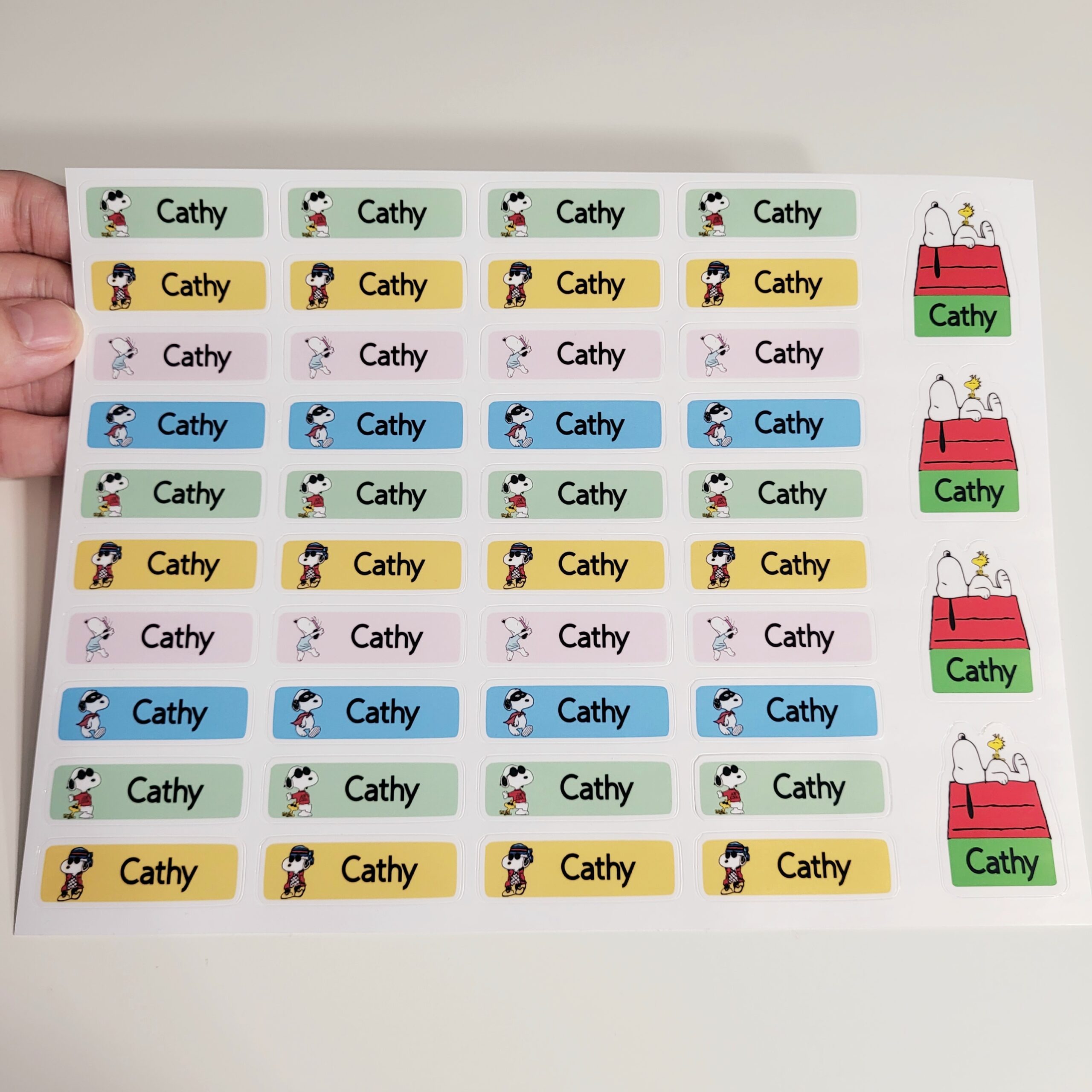88 Pcs Snoopy Custom Name Sticker, Daycare Label, School Supply Sticker, Personalized Gift Label, Kids Bottle Label - Image 5