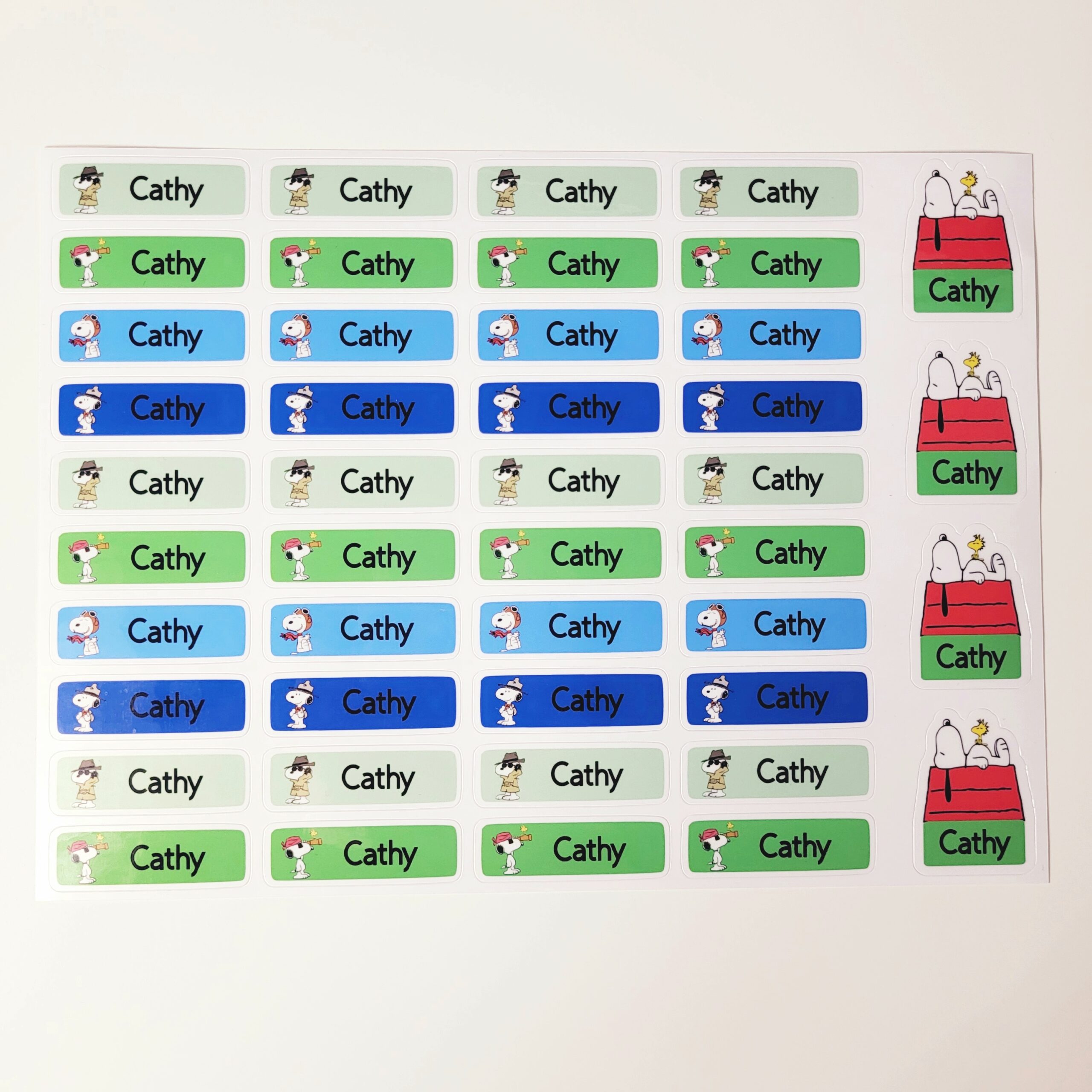 88 Pcs Snoopy Custom Name Sticker, Daycare Label, School Supply Sticker, Personalized Gift Label, Kids Bottle Label - Image 4