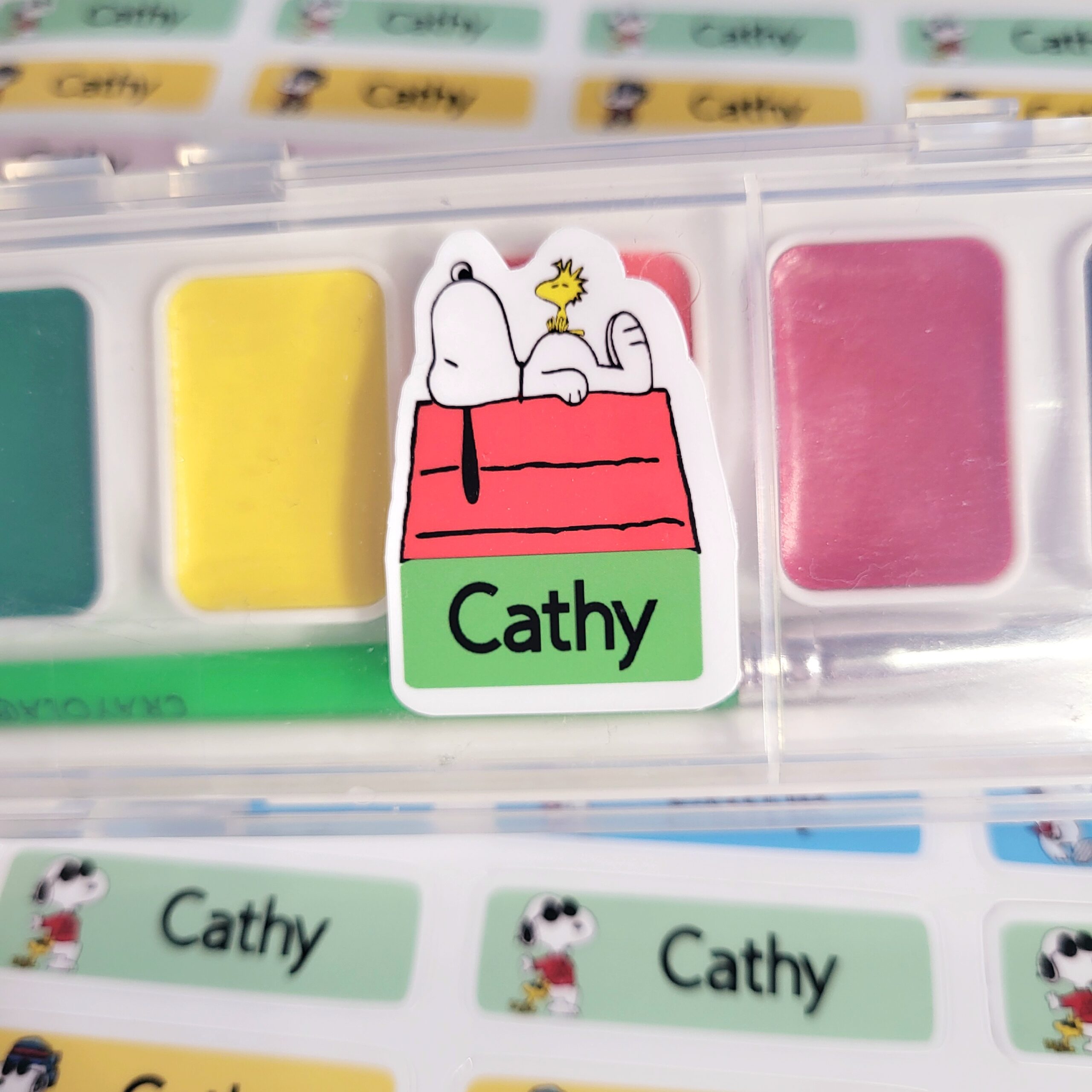 88 Pcs Snoopy Custom Name Sticker, Daycare Label, School Supply Sticker, Personalized Gift Label, Kids Bottle Label - Image 7