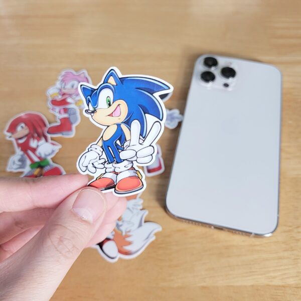 Sonic Waterproof Stickers, Cute Cartoon Decal Sticker for Phones, Laptops, Tablets, iPad, MacBook, Computer Decal, Water Bottle Sticker
