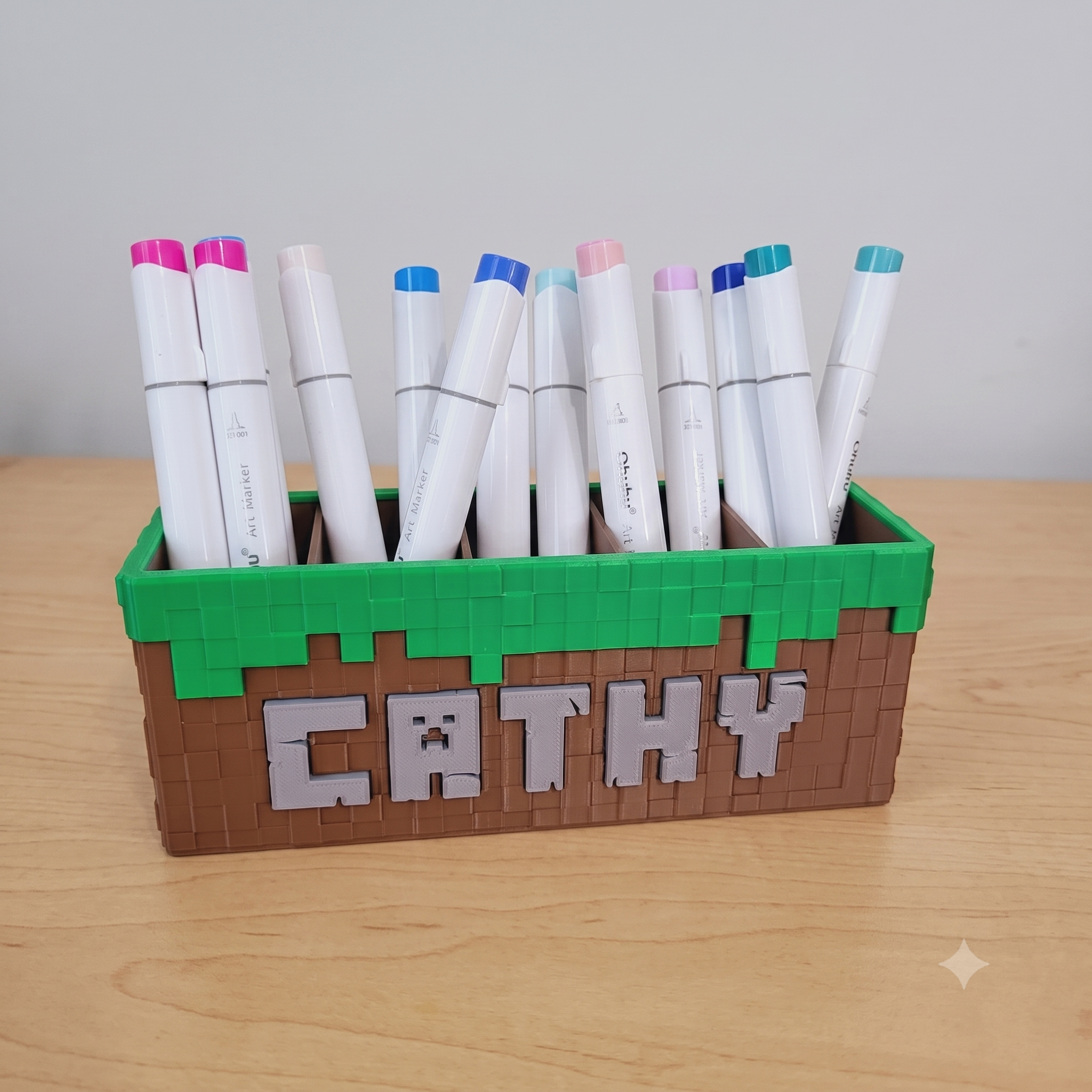 Custom Pixel Name Pencil Box, Personalized Pencil Box, Back to School Supplies, PixelArt Pencil Holder, Back to School Gift, Kids Pencil Box - Image 2